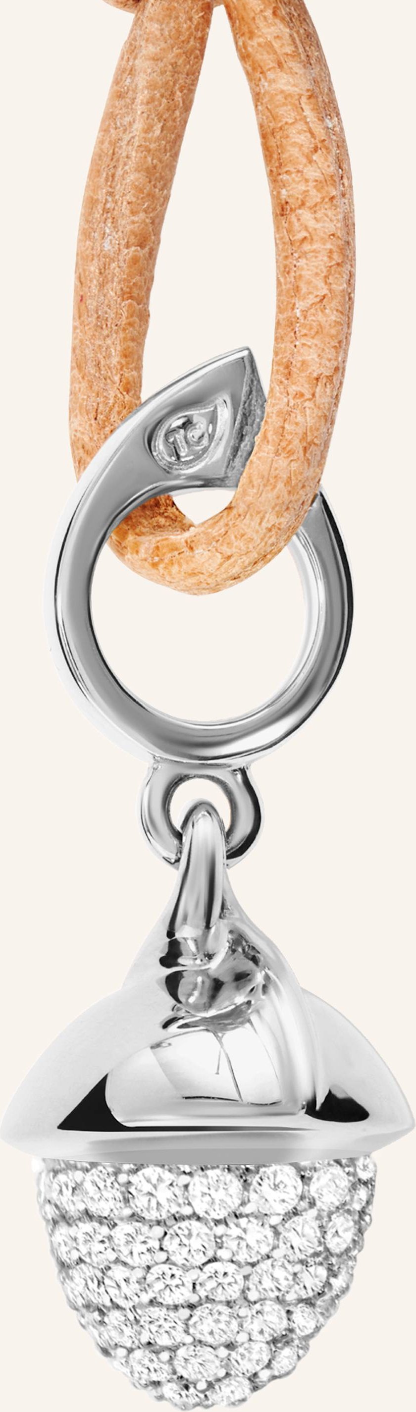 Tamara Comolli Anhänger Pendant Mikado Flamenco Diamond Pavé Mit Diamant Pavé 18k Weißgold silber