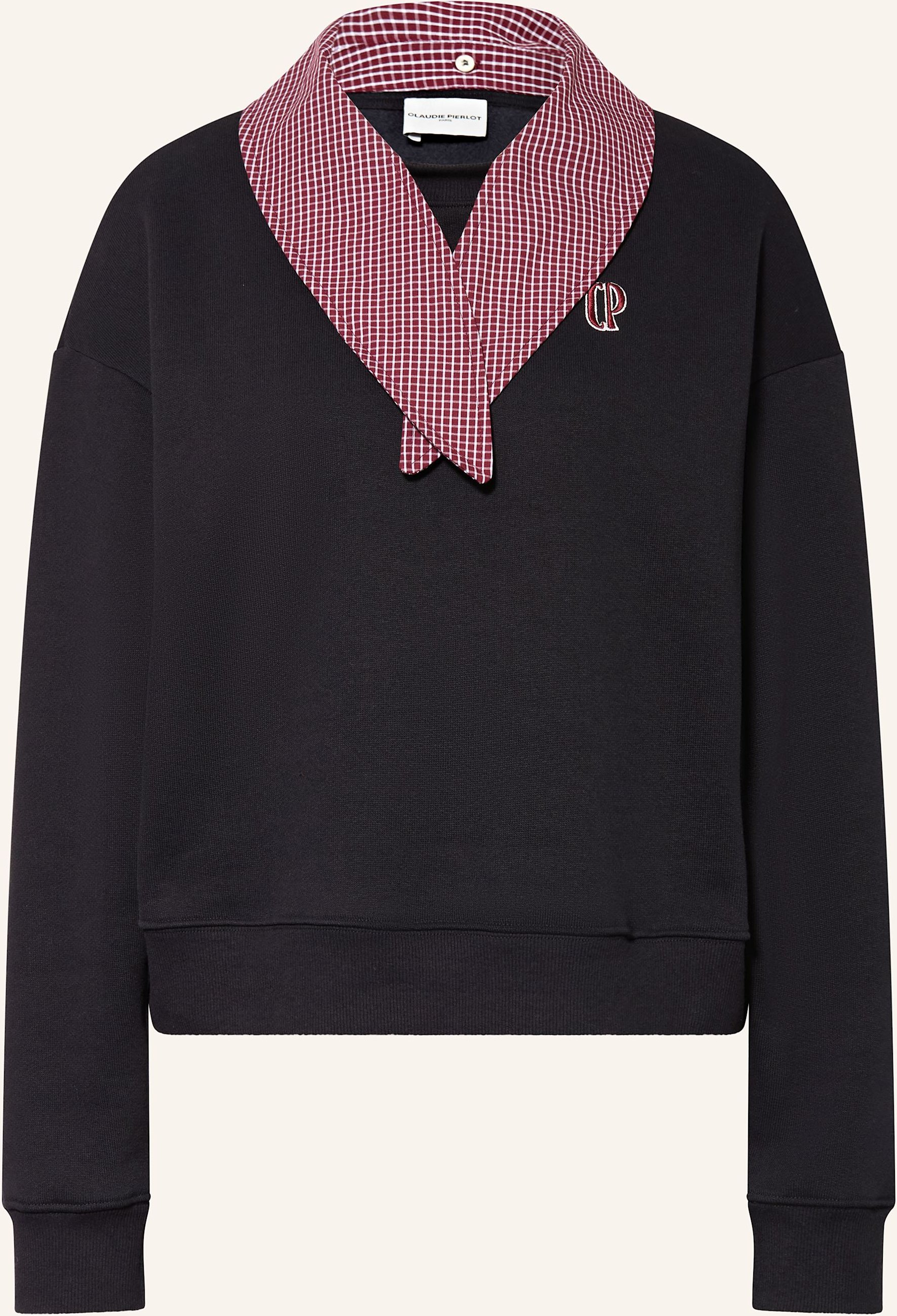 Claudie Pierlot Sweatshirt Mit Abnehmbarem Kragen blau