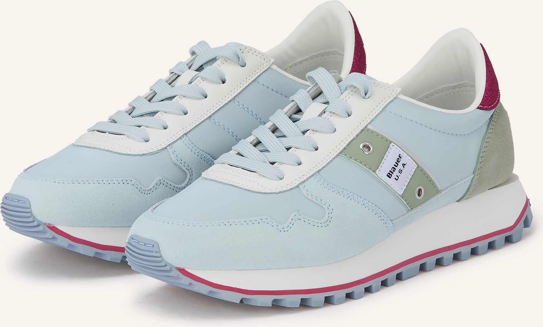 Blauer Sneaker Millen weiss