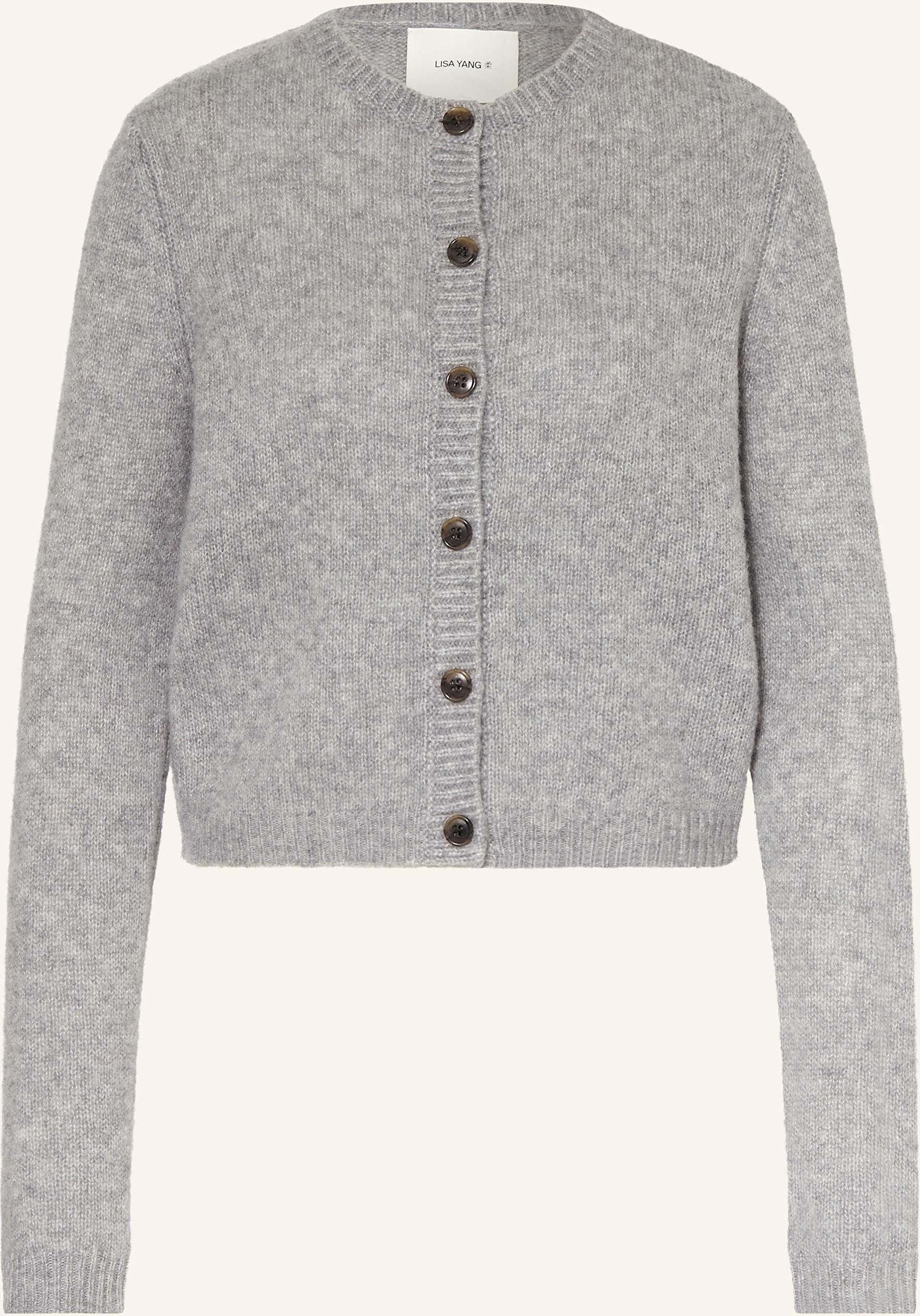 Lisa Yang Strickjacke Felicia Mit Cashmere grau