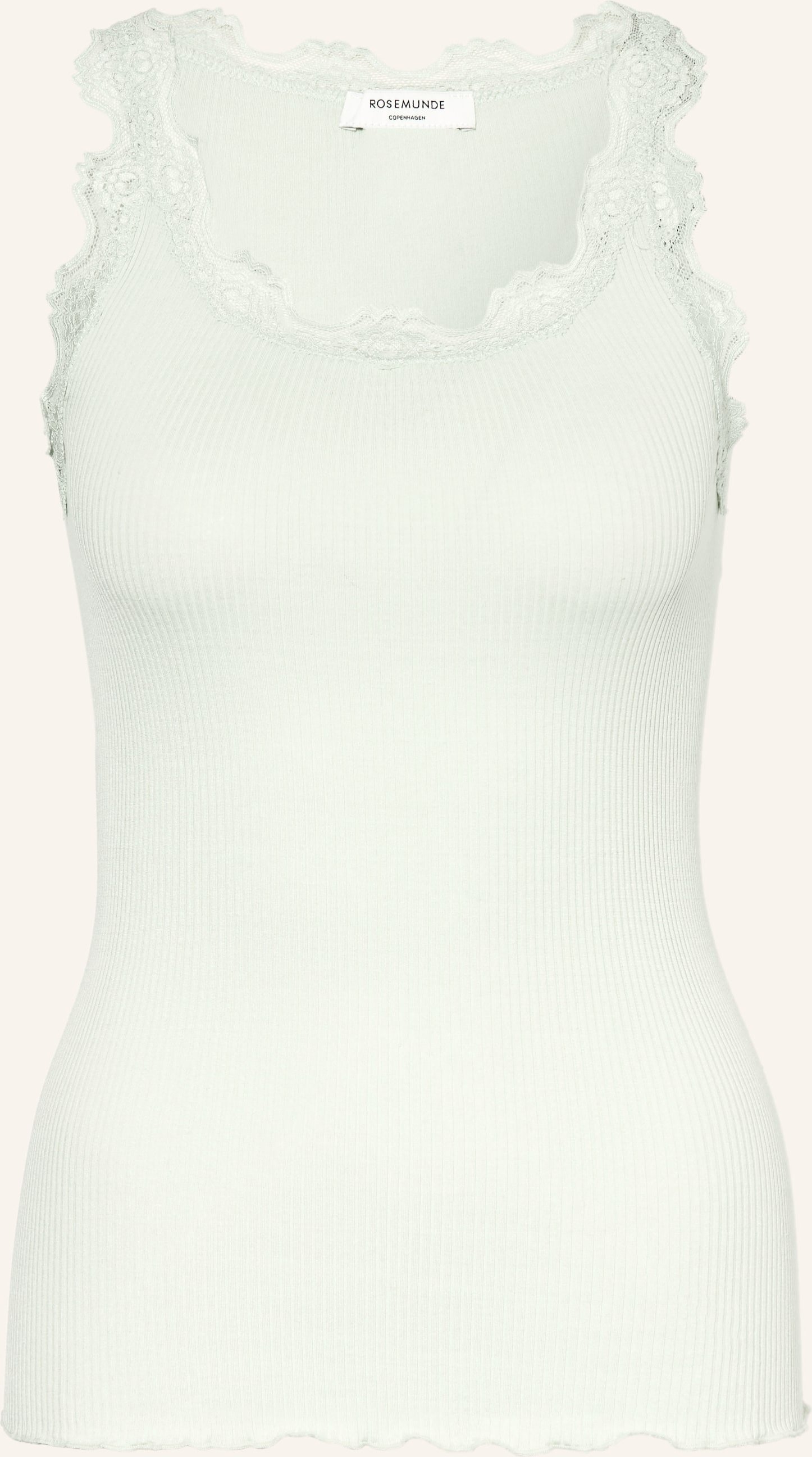 Rosemunde Seidentop Babette Mit Spitze gruen