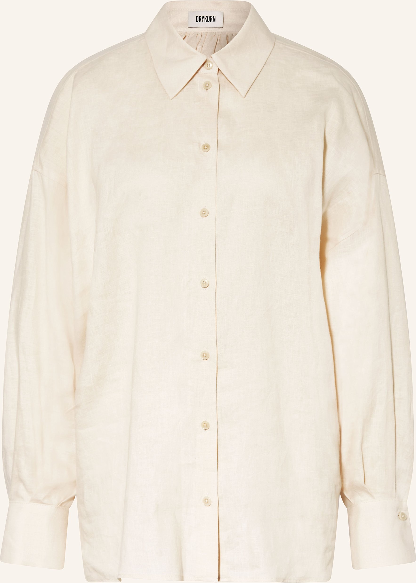 Drykorn Hemdbluse Effie Aus Leinen beige
