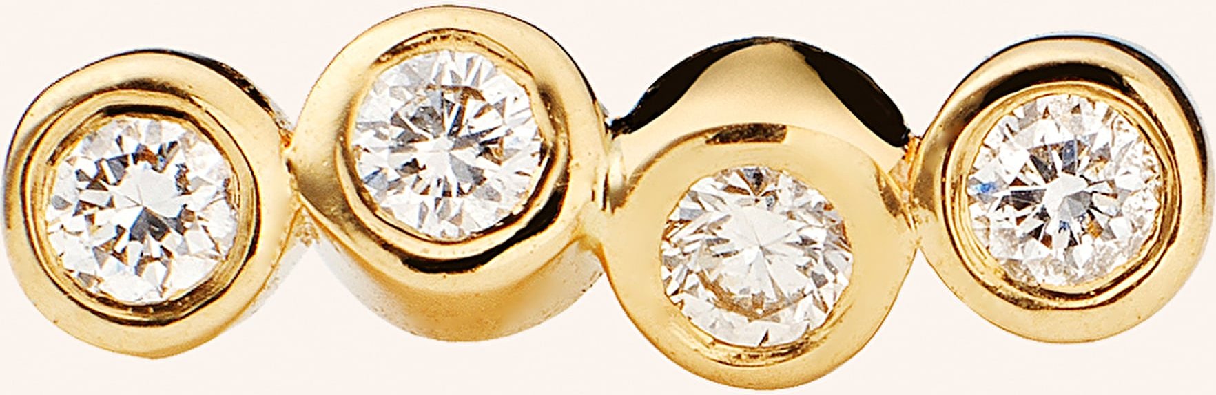 Ariane Ernst Ohrstecker The One Stud No.4 Aus 18 Karat Weißgold Mit Diamanten gold