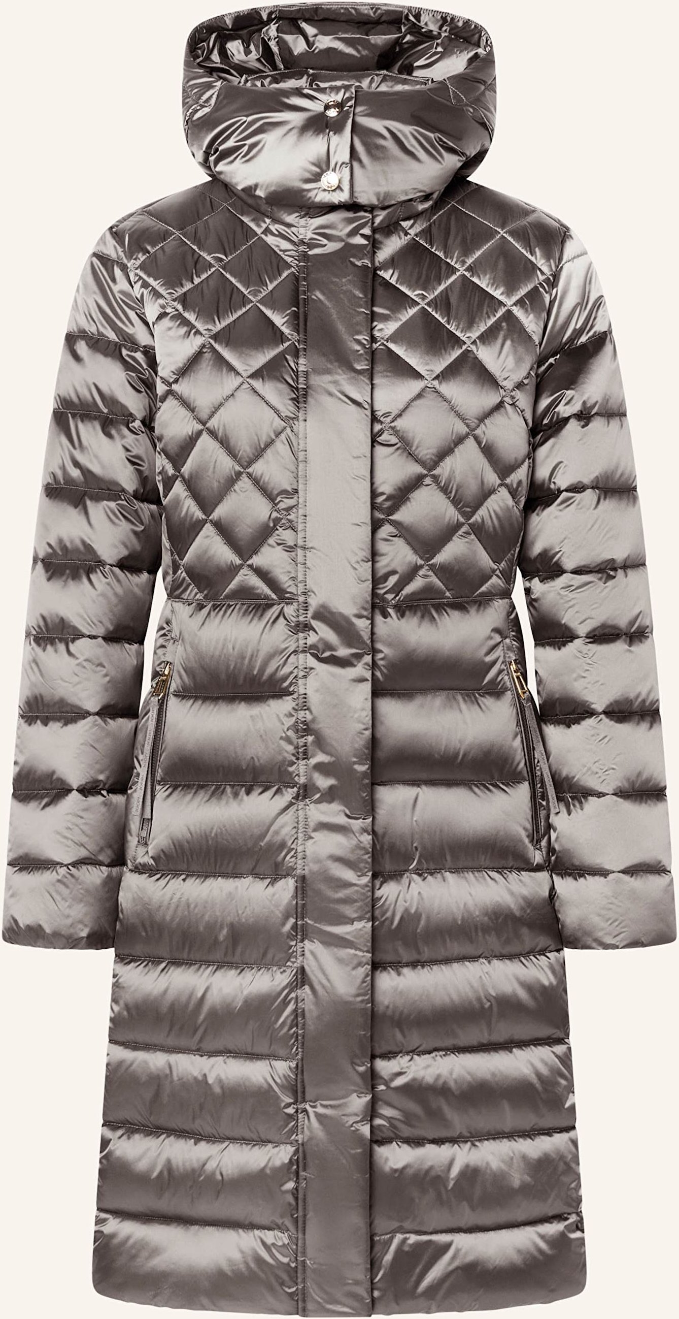 Joop! Steppmantel Constance Mit Abnehmbarer Kapuze grau