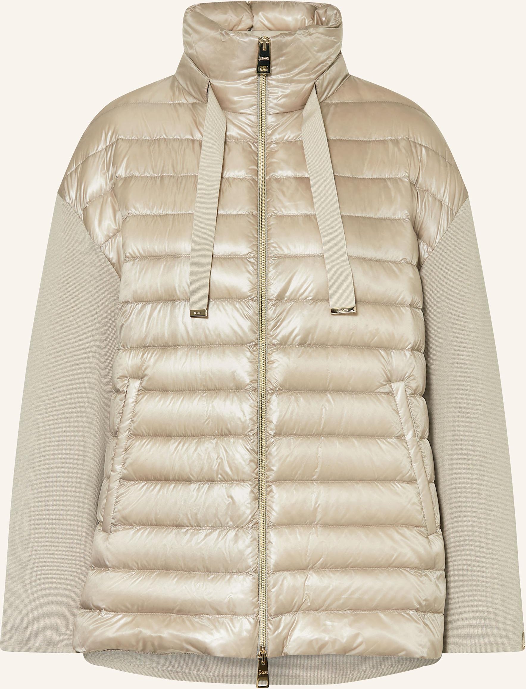 Thumbnail - Herno Daunenjacke Im Materialmix beige