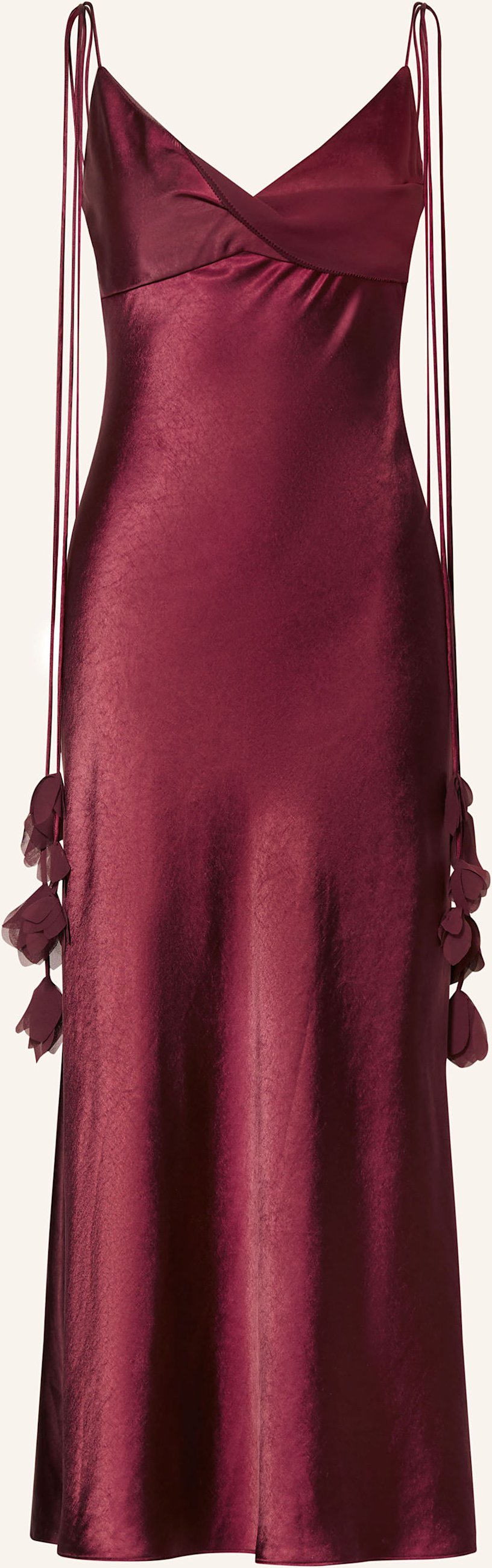 Self-Portrait Satinkleid rot