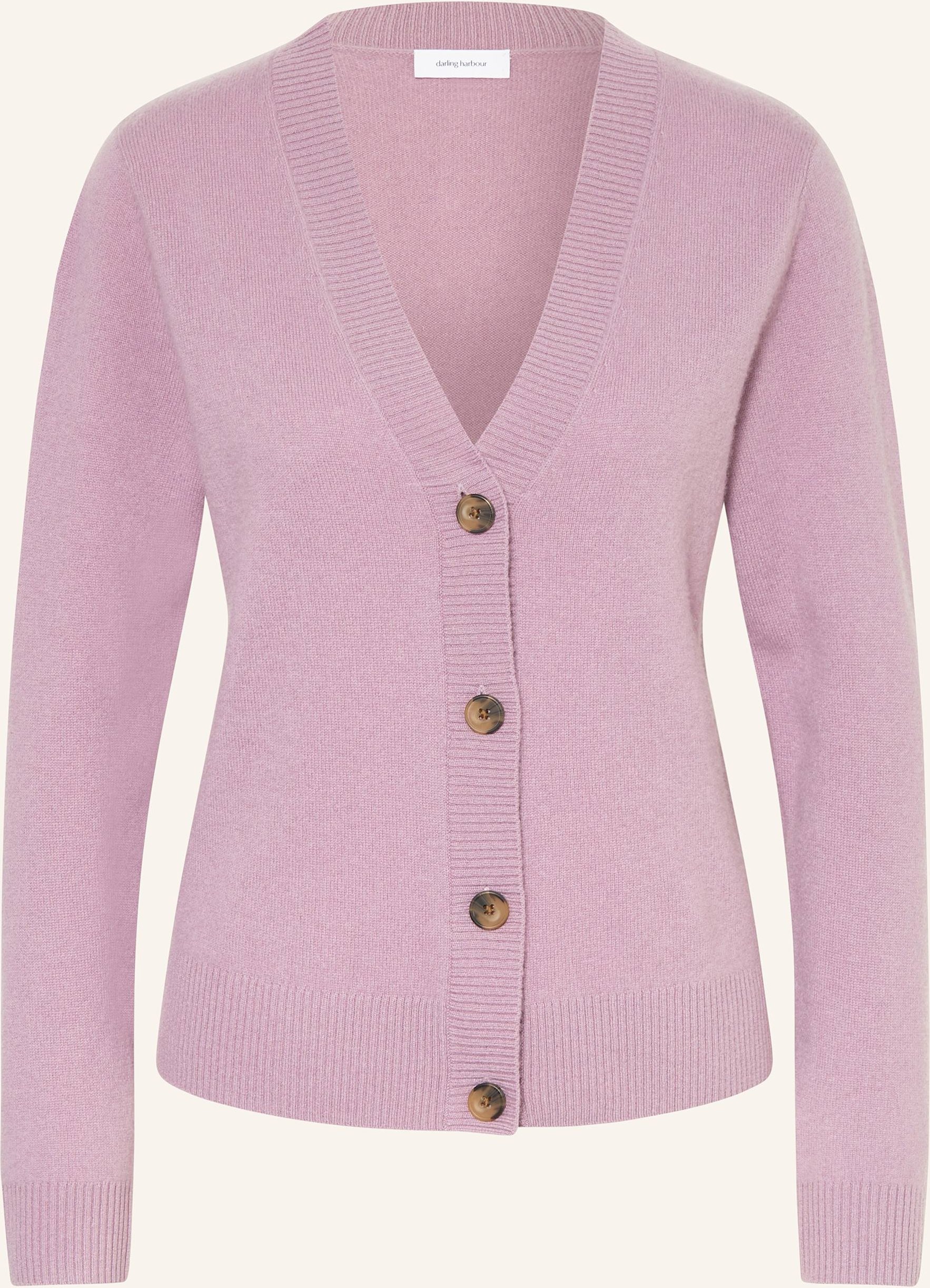 Darling Harbour Strickjacke Aus Cashmere lila