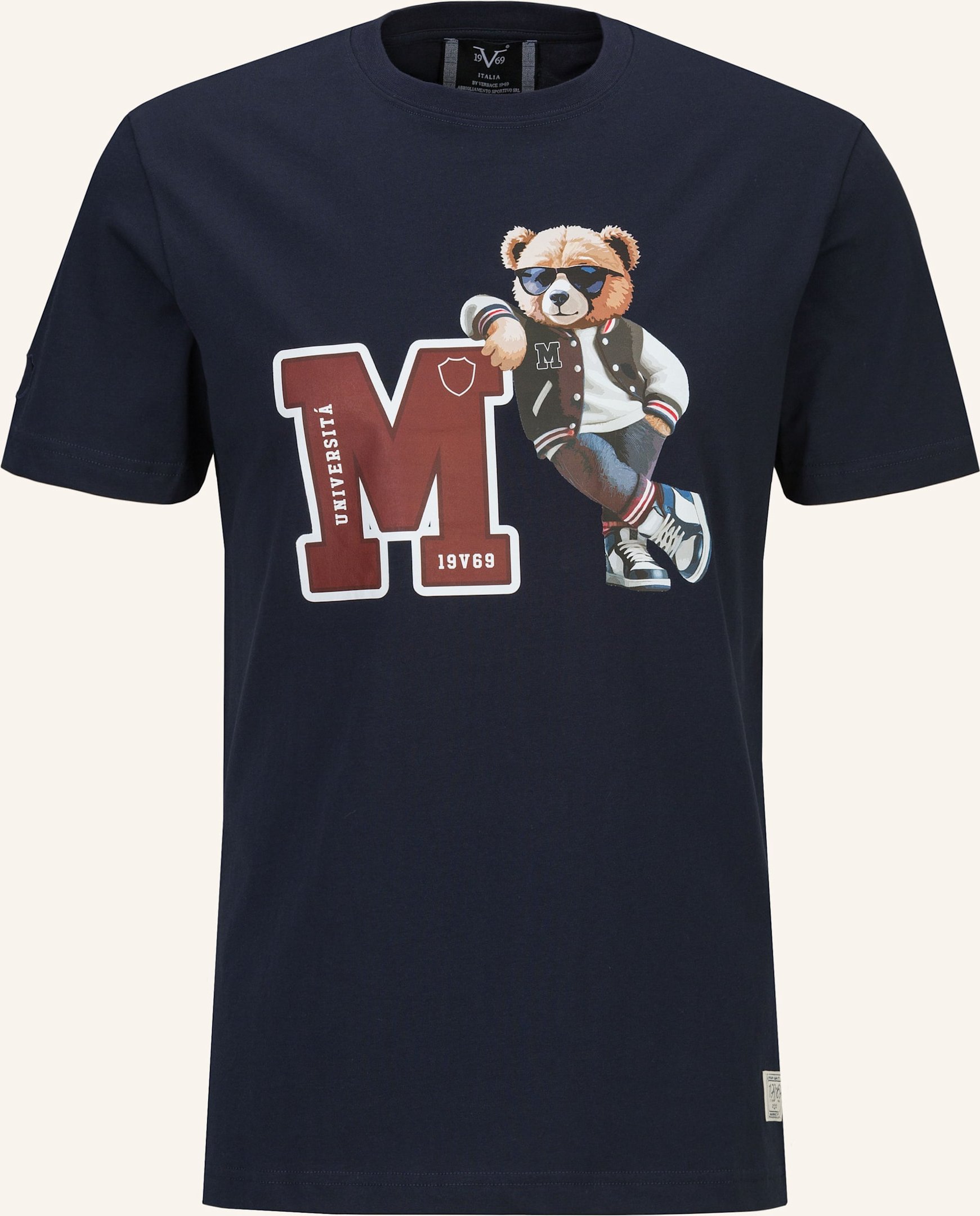 19V69 Italia T-Shirt Rafael College blau