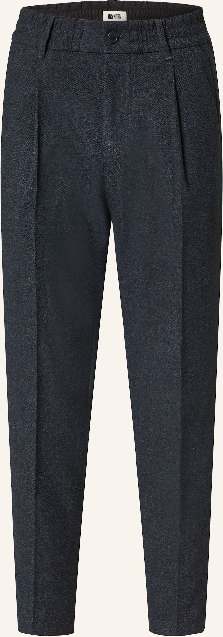 Drykorn Flanellhose Chasy Im Jogging-Stil Extra Slim Fit blau