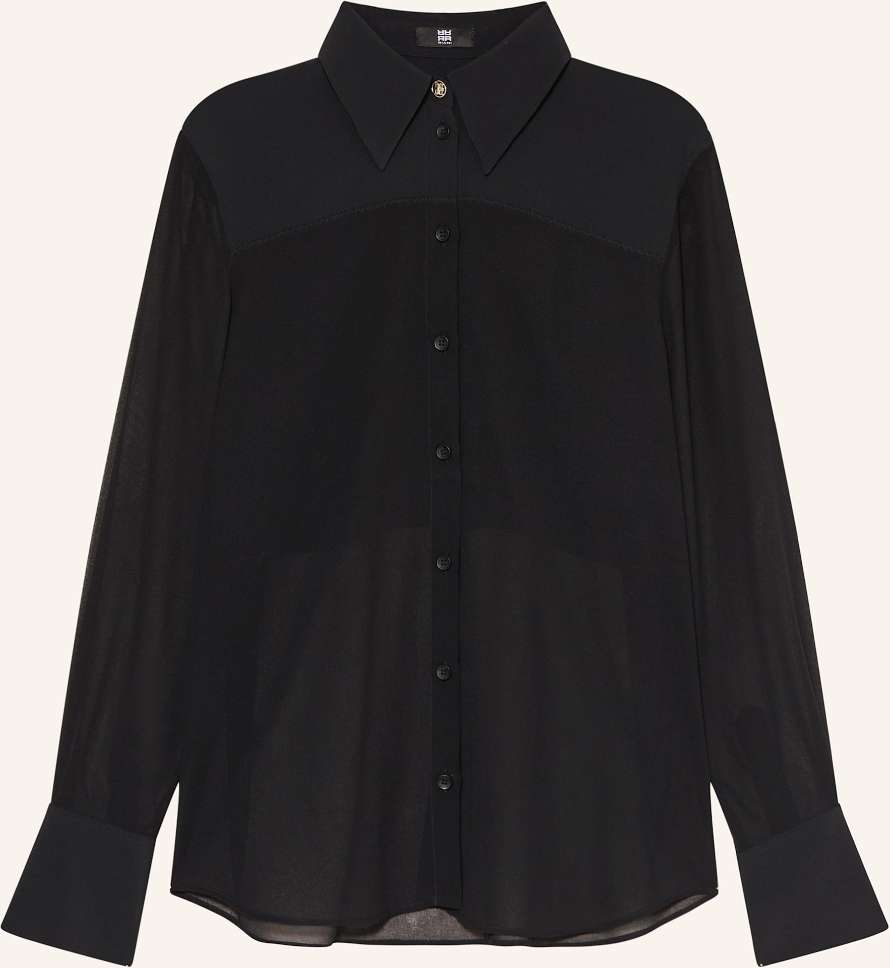 Riani Hemdbluse Mit Seide schwarz
