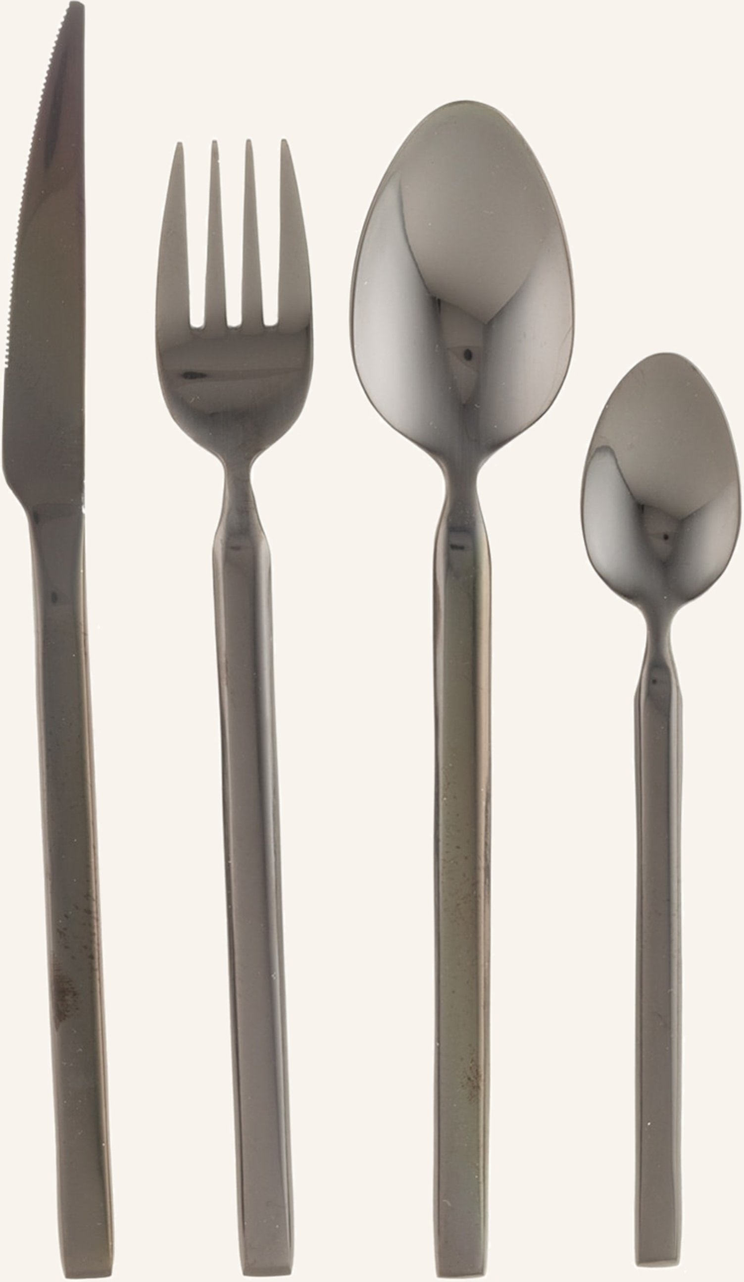 Broste Copenhagen 4-Tlg. Besteck-Set Sletten schwarz