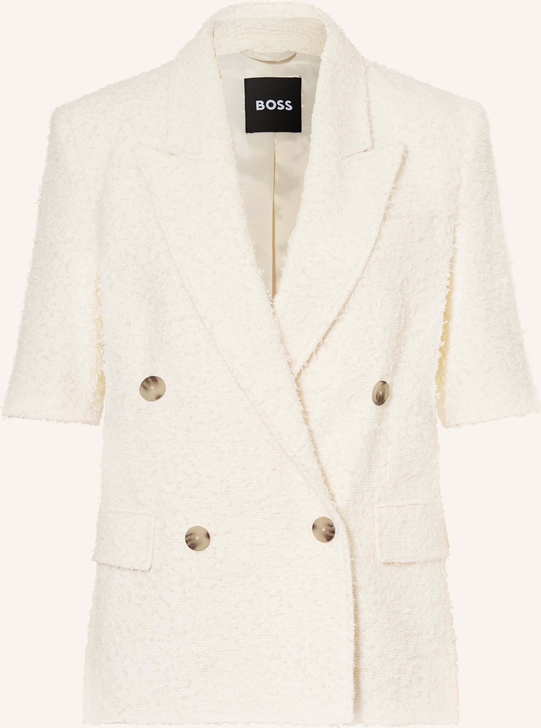 Boss Tweed-Blazer Jaleto weiss