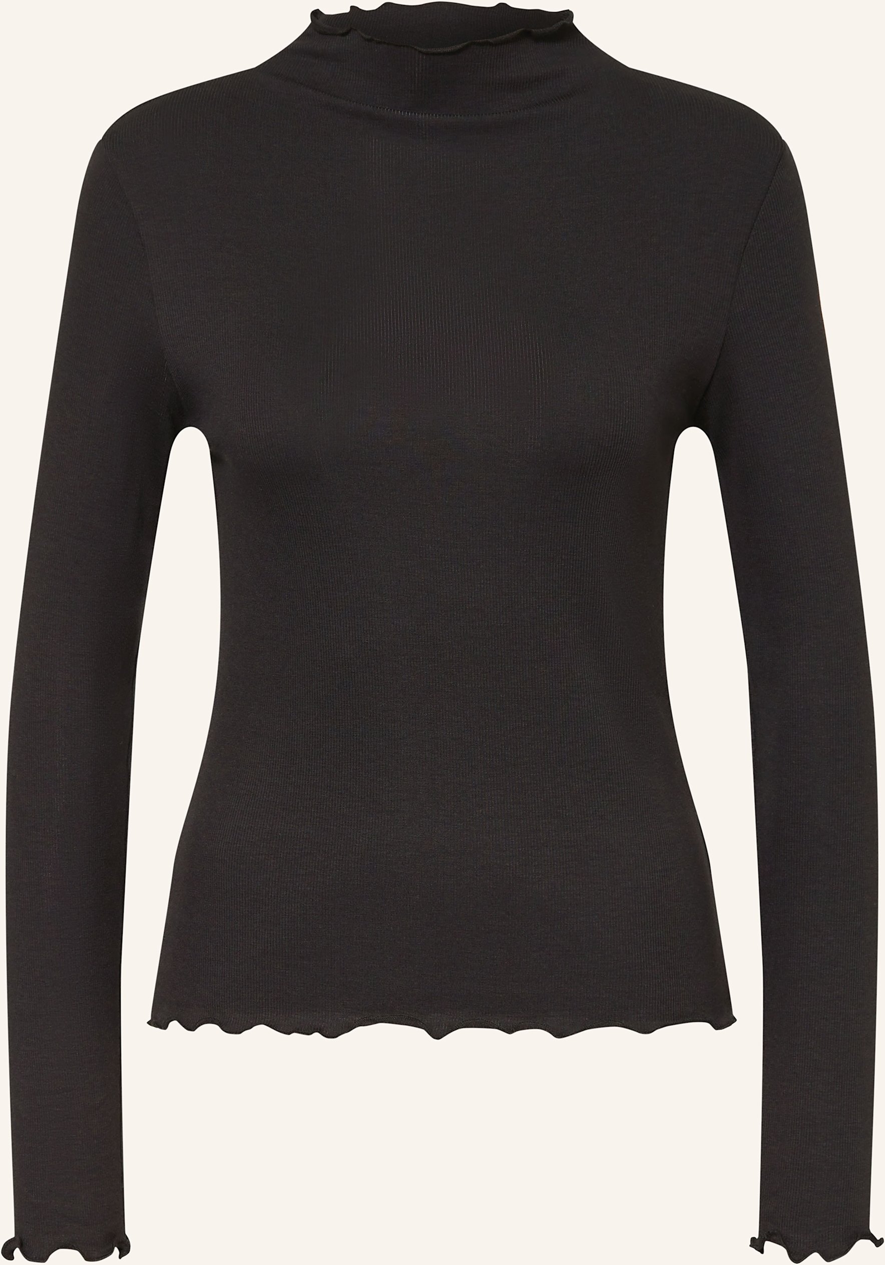 Darling Harbour Longsleeve Mit Rüschen schwarz