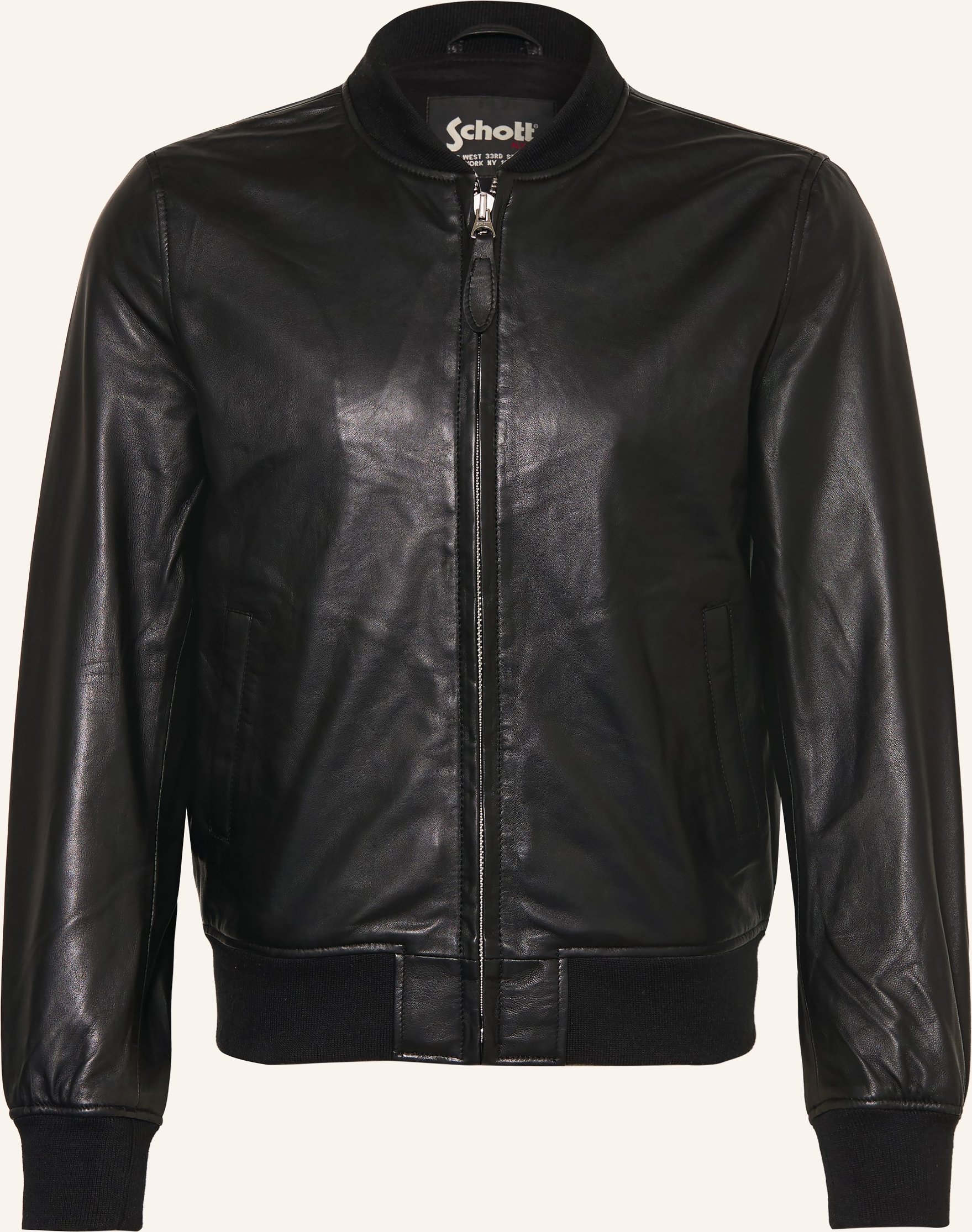 Schott Nyc Lederjacke schwarz