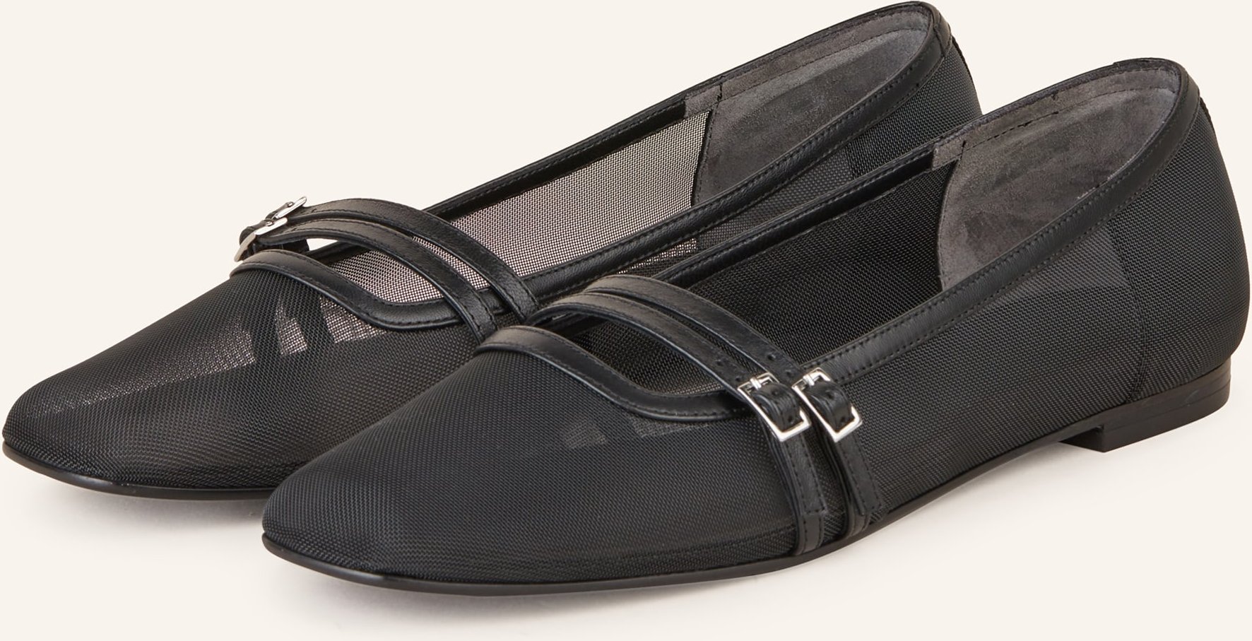 Gia Borghini Mary-Jane-Ballerinas Felice schwarz