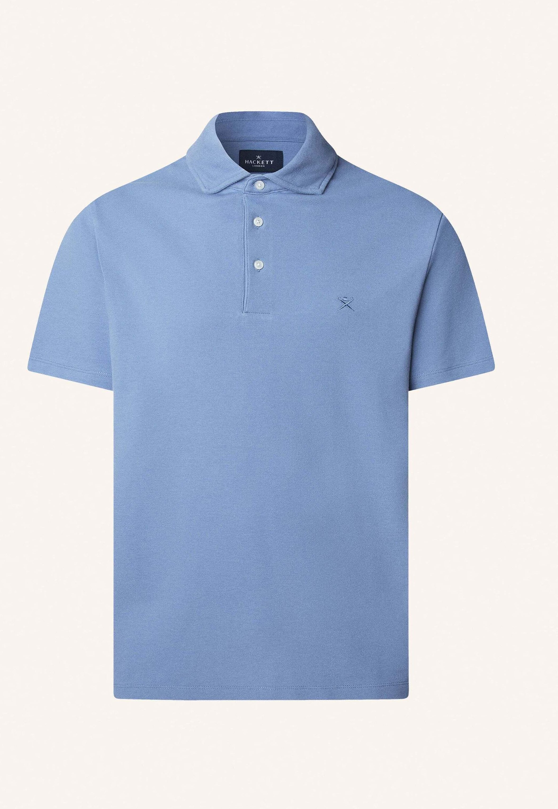 Hackett London Poloshirt Selvedge Knit Plkt blau