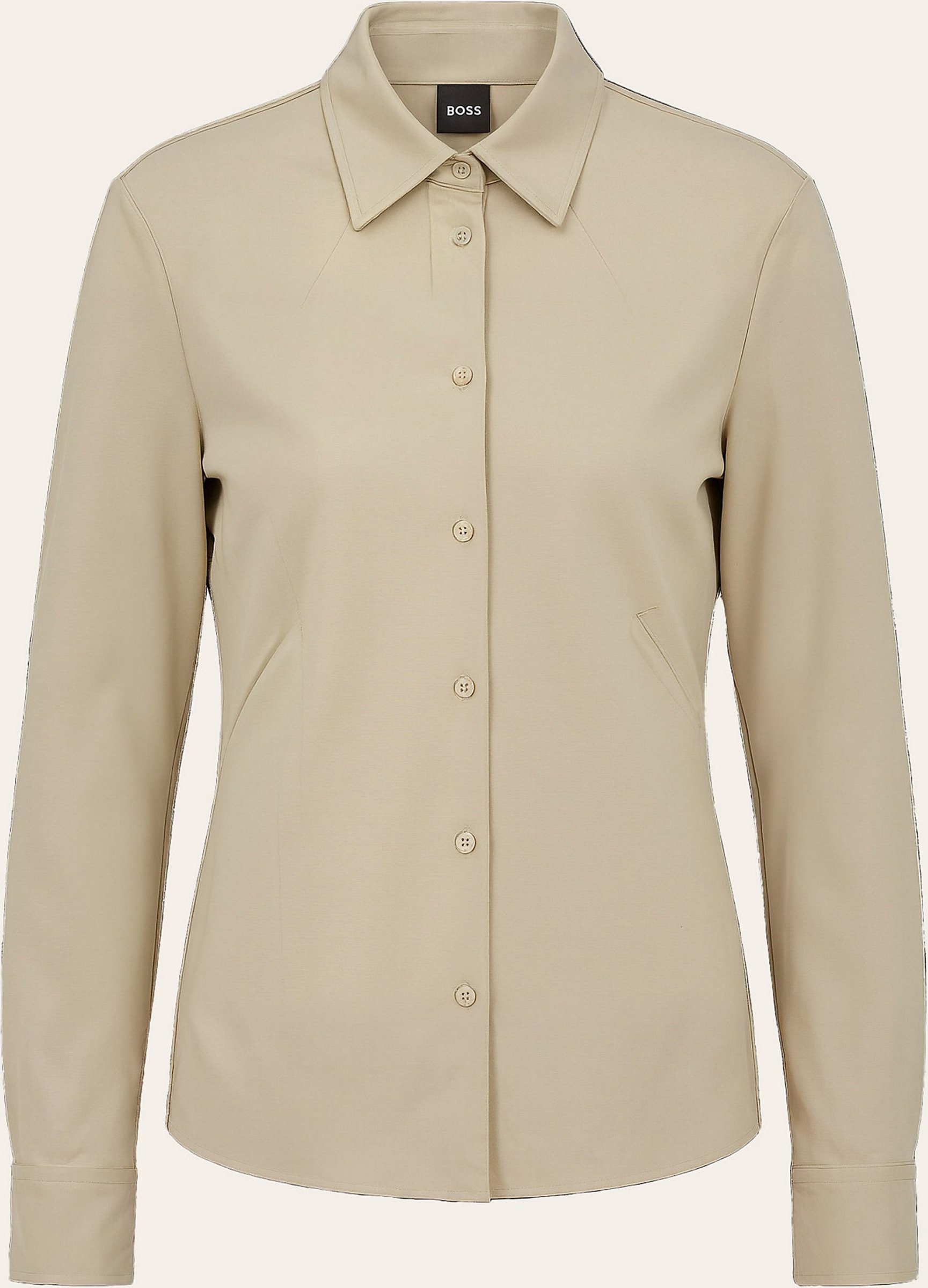 Boss Casual Bluse Bronta_Tuesday Extra-Slim Fit beige