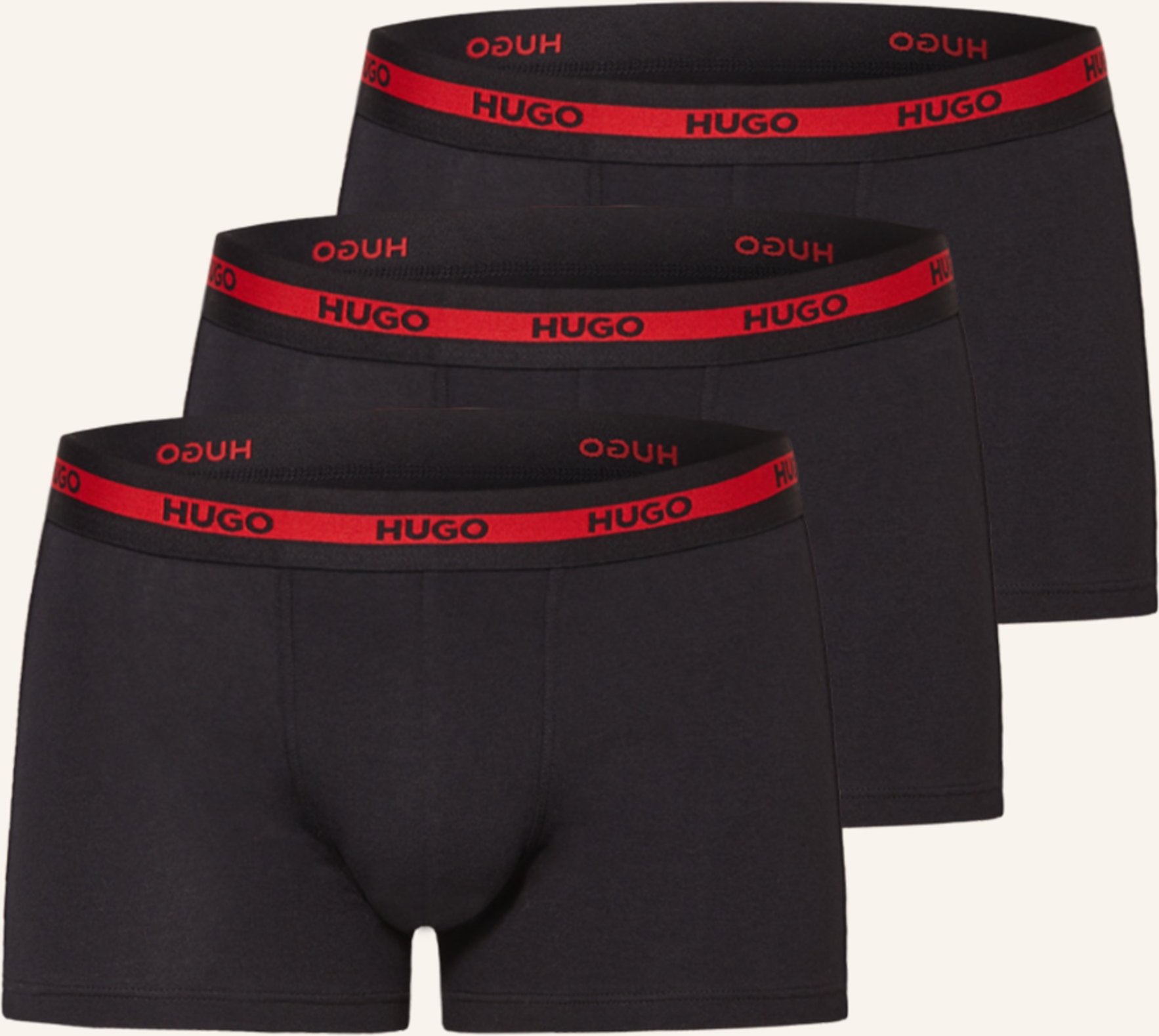 Hugo 3er-Pack Boxershorts Triplet Planet schwarz