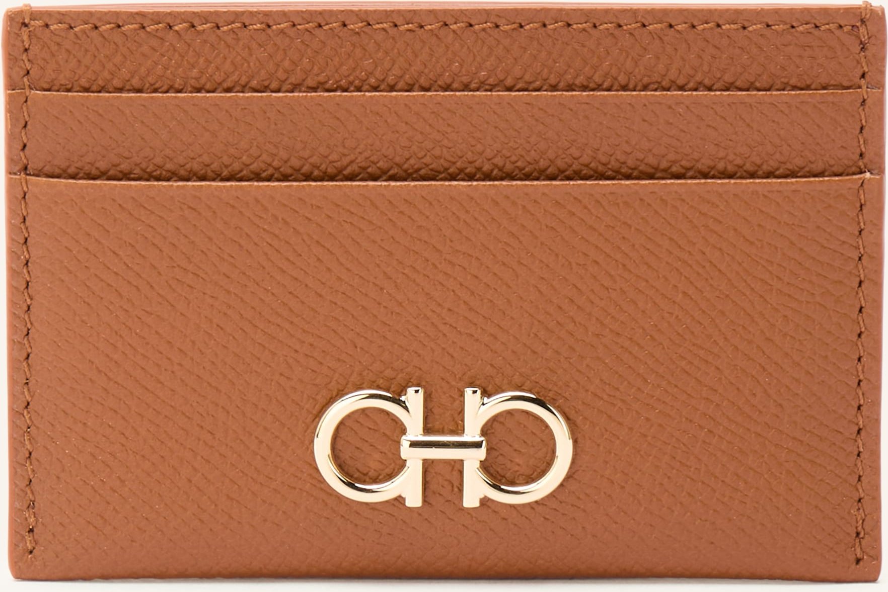 Ferragamo Kartenetui Gancini braun