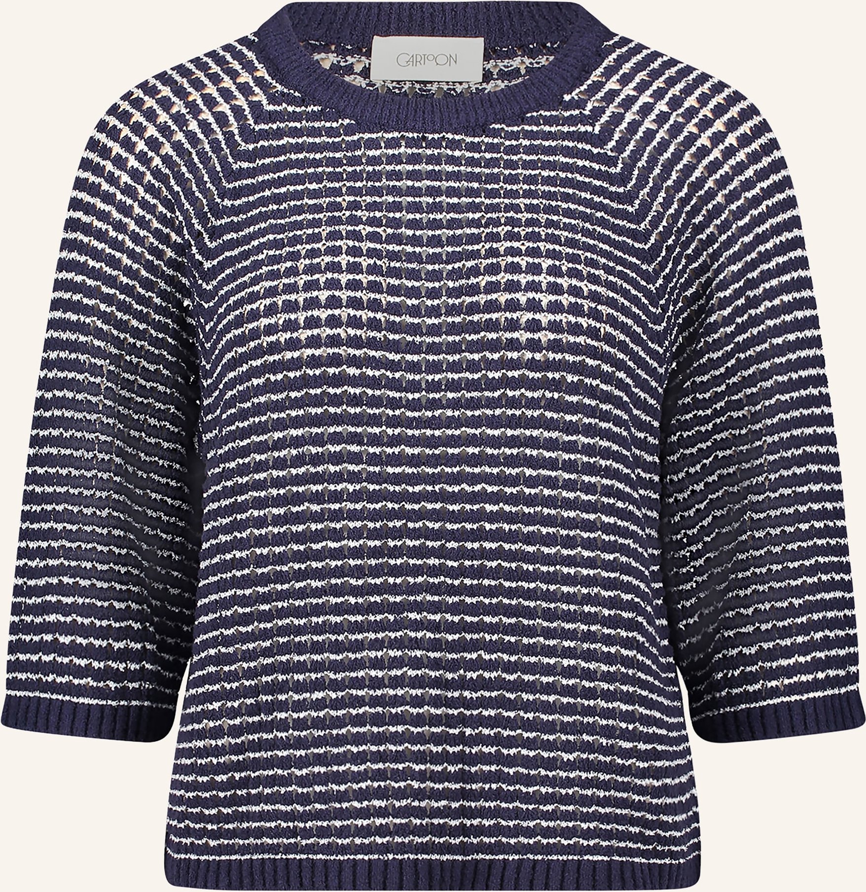 Cartoon Pullover Mit 3/4-Arm blau