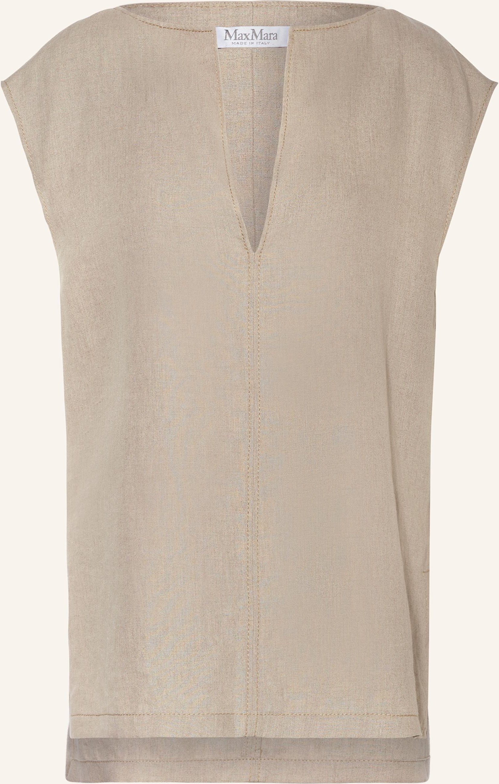 Max Mara Blusentop Colimbo Aus Leinen beige