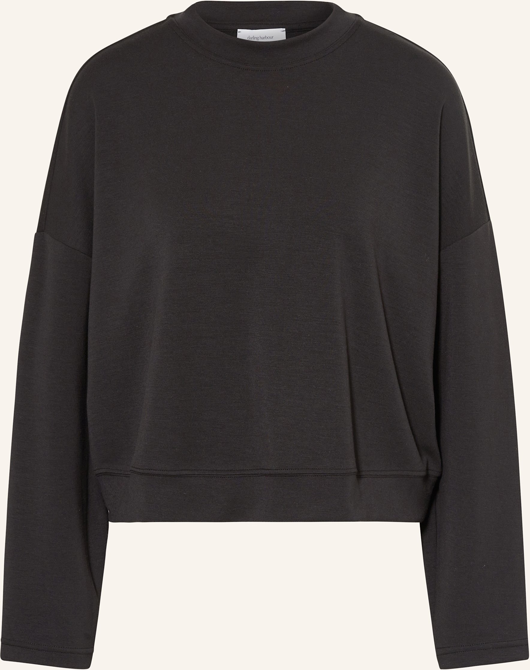Darling Harbour Cropped-Longsleeve schwarz