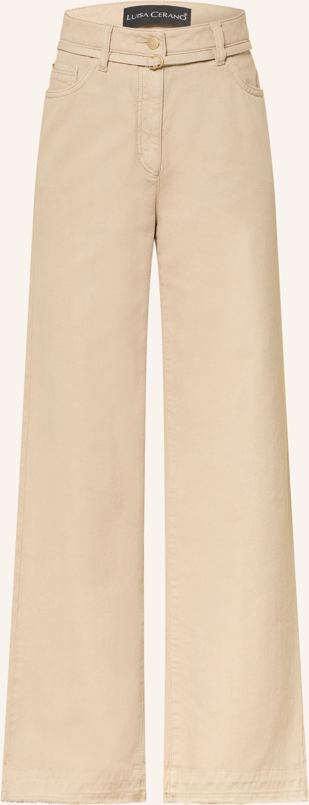 Luisa Cerano Wide Leg Jeans beige