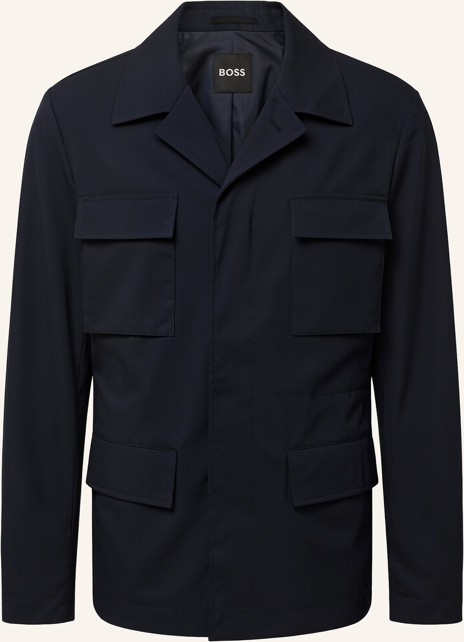 Boss Klassischer Mantel P-Carper-Fieldtw-253 Relaxed Fit blau