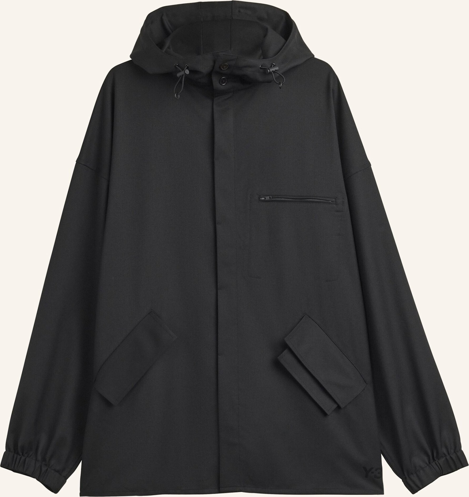 Y-3 Y-3 Refined Wool Hooded Top 3-Stripes schwarz
