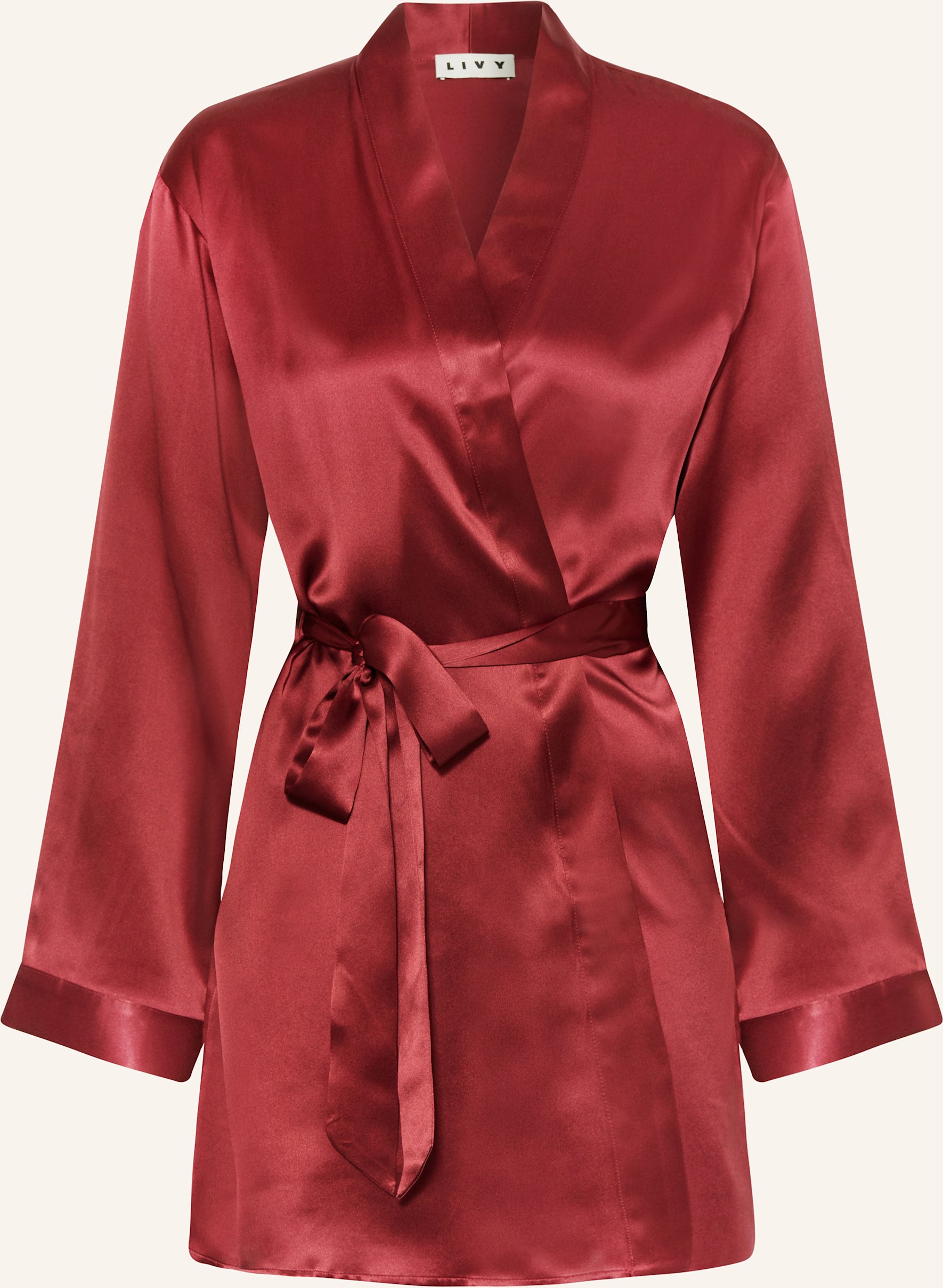 Livy Damen-Bademantel Jones Aus Seide rot