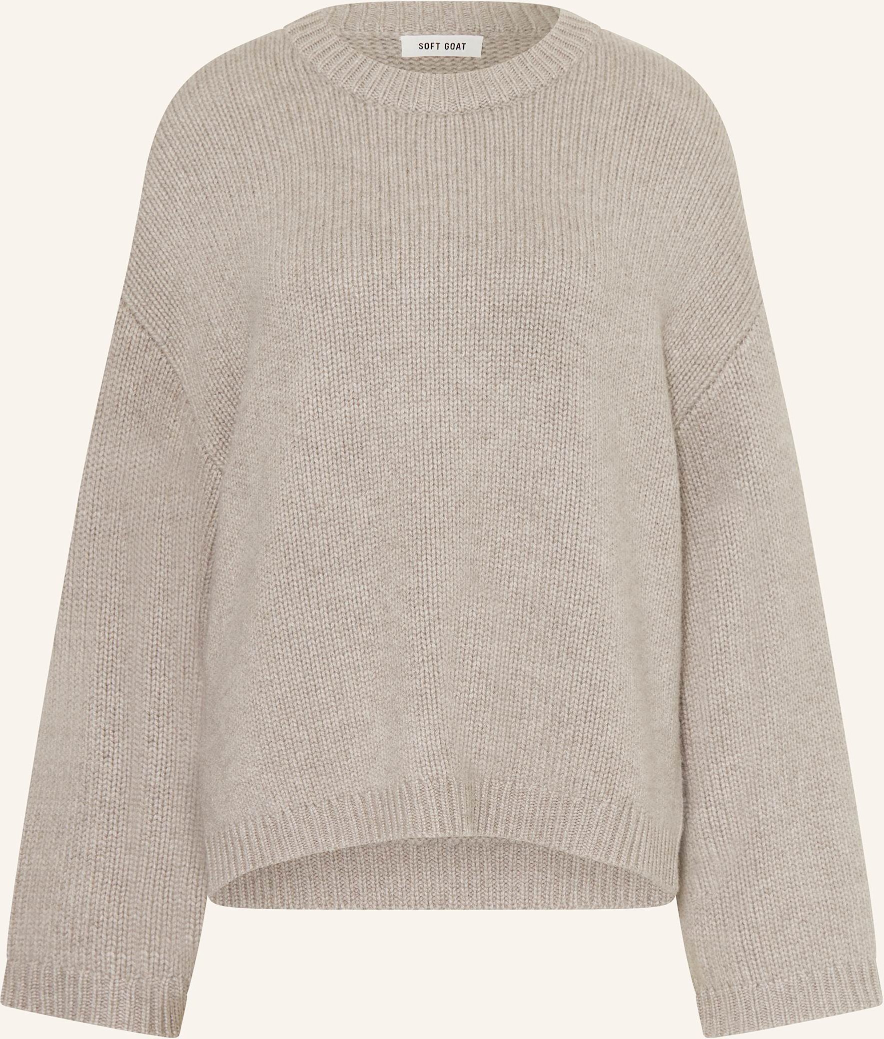 Soft Goat Cashmere-Pullover grau