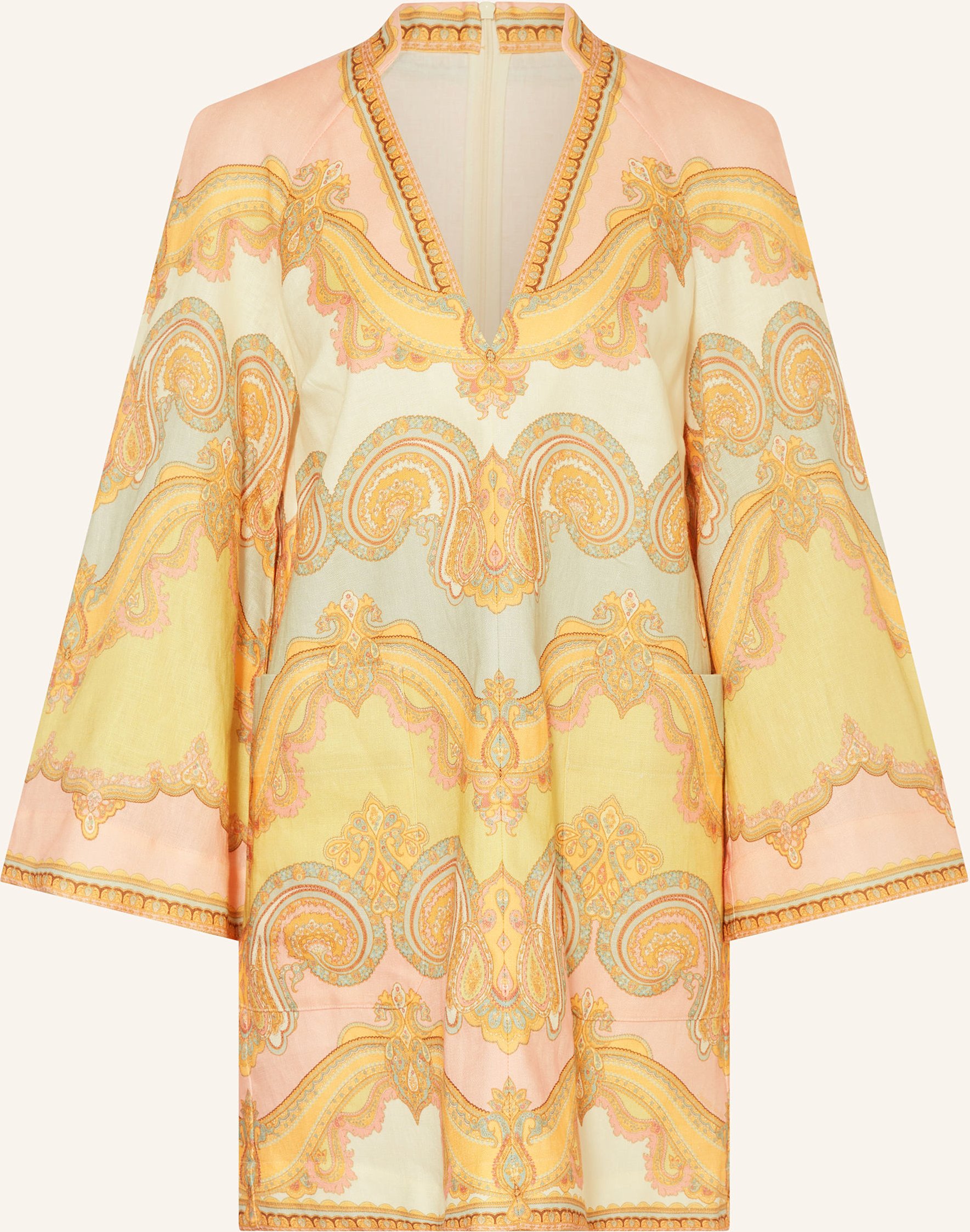 Thumbnail - Zimmermann Kleid Aus Leinen gold