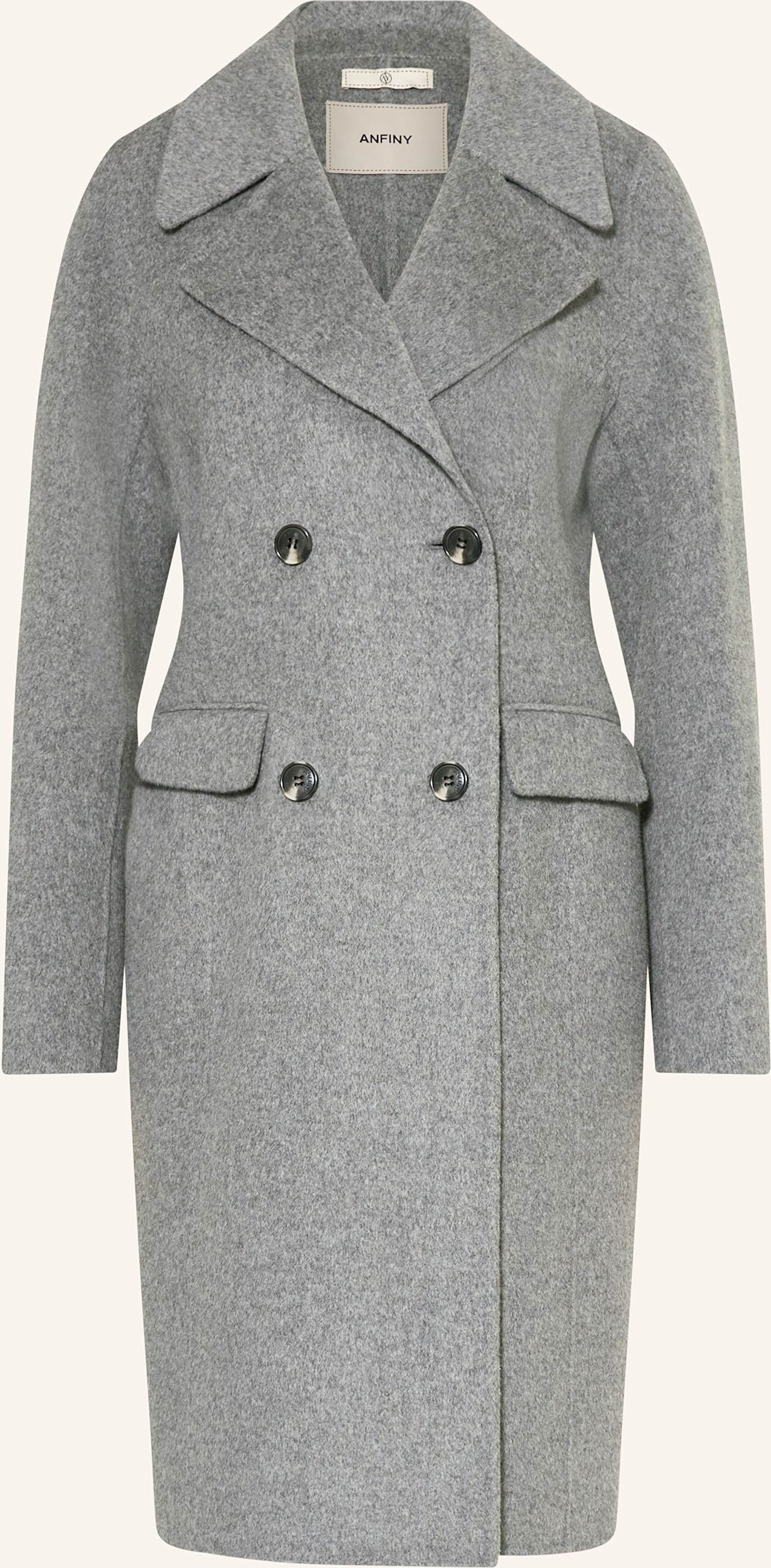 Anfiny Wollmantel Claudia grau