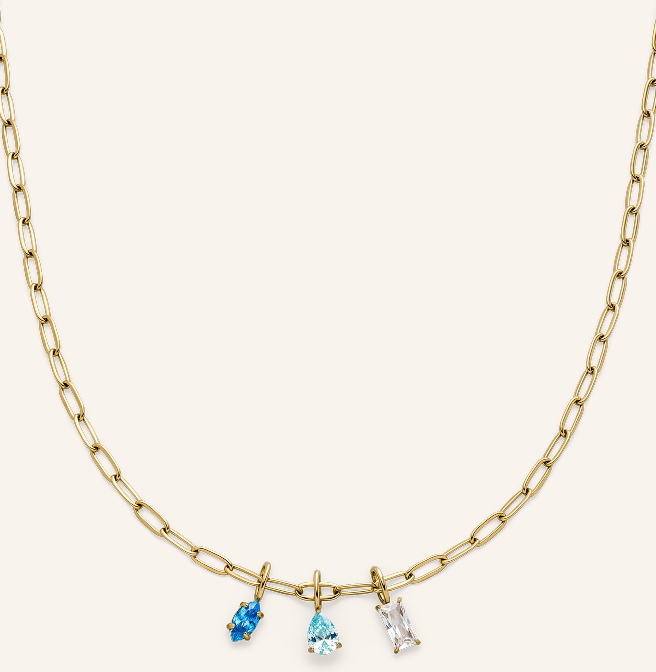 S.Oliver Halskette Aus Edelstahl gold