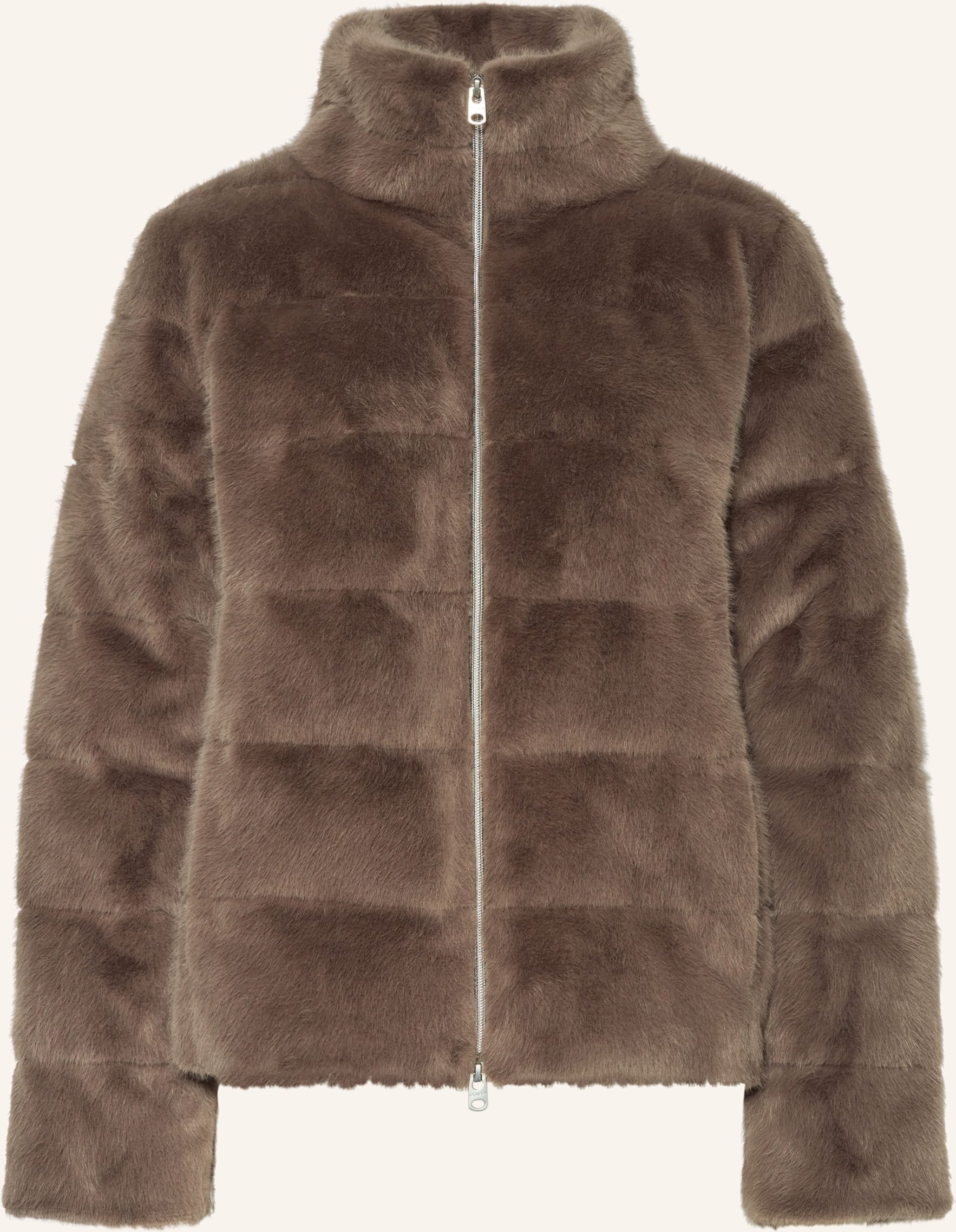 Juvia Daunenjacke Fenja Mit Kunstpelz braun