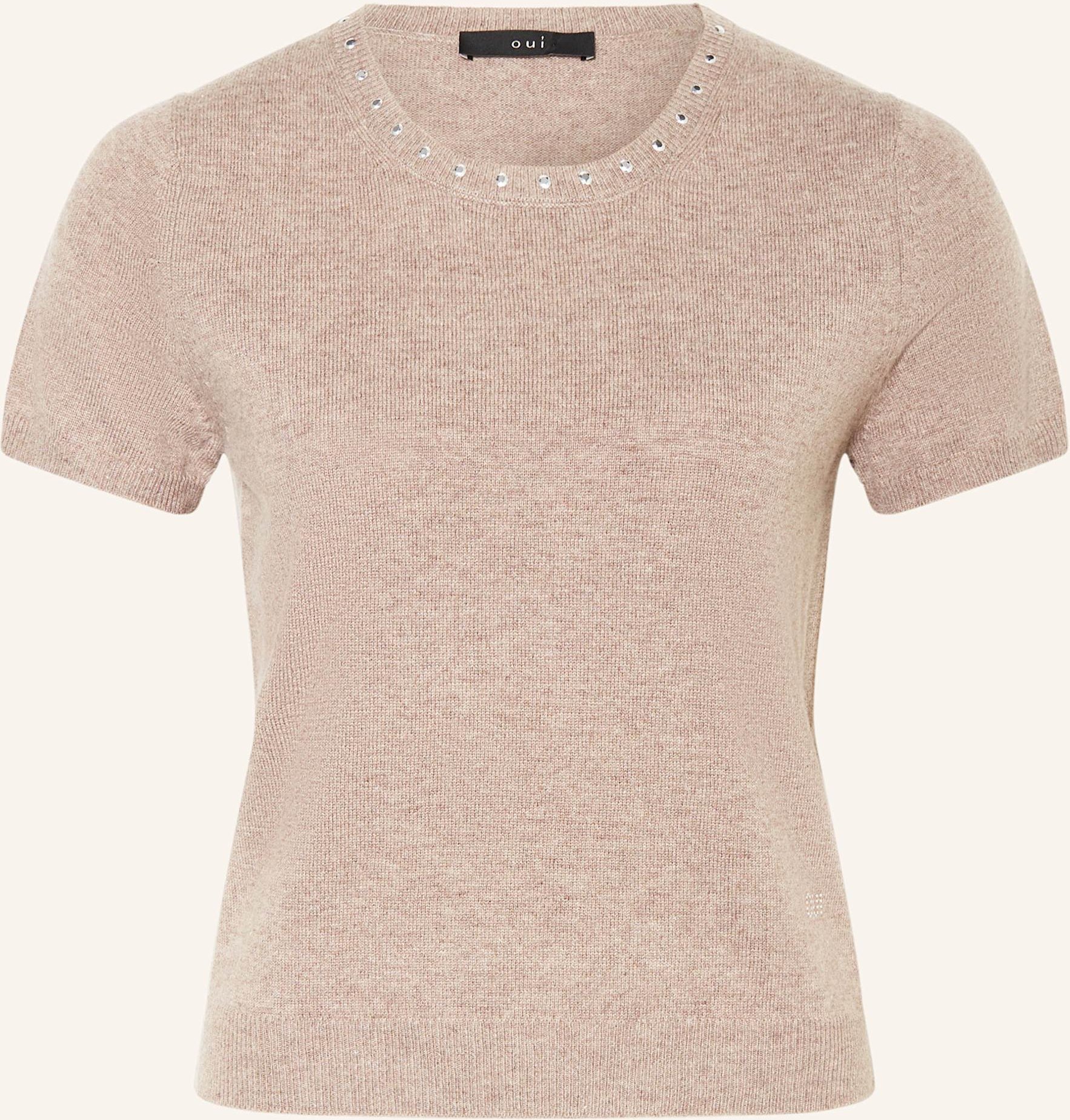 Oui Strickshirt Mit Nieten braun