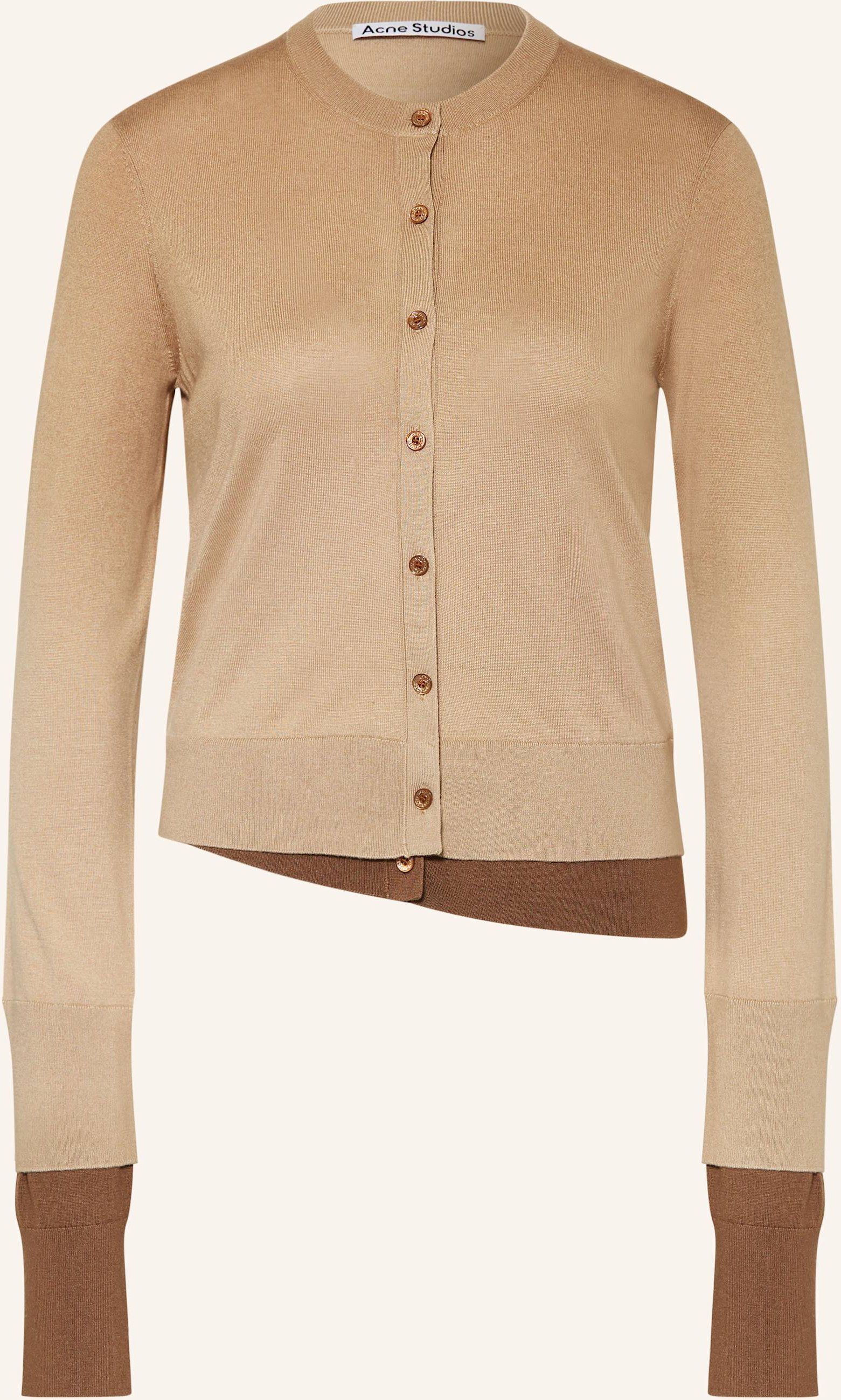 Acne Studios Strickjacke Aus Seide beige