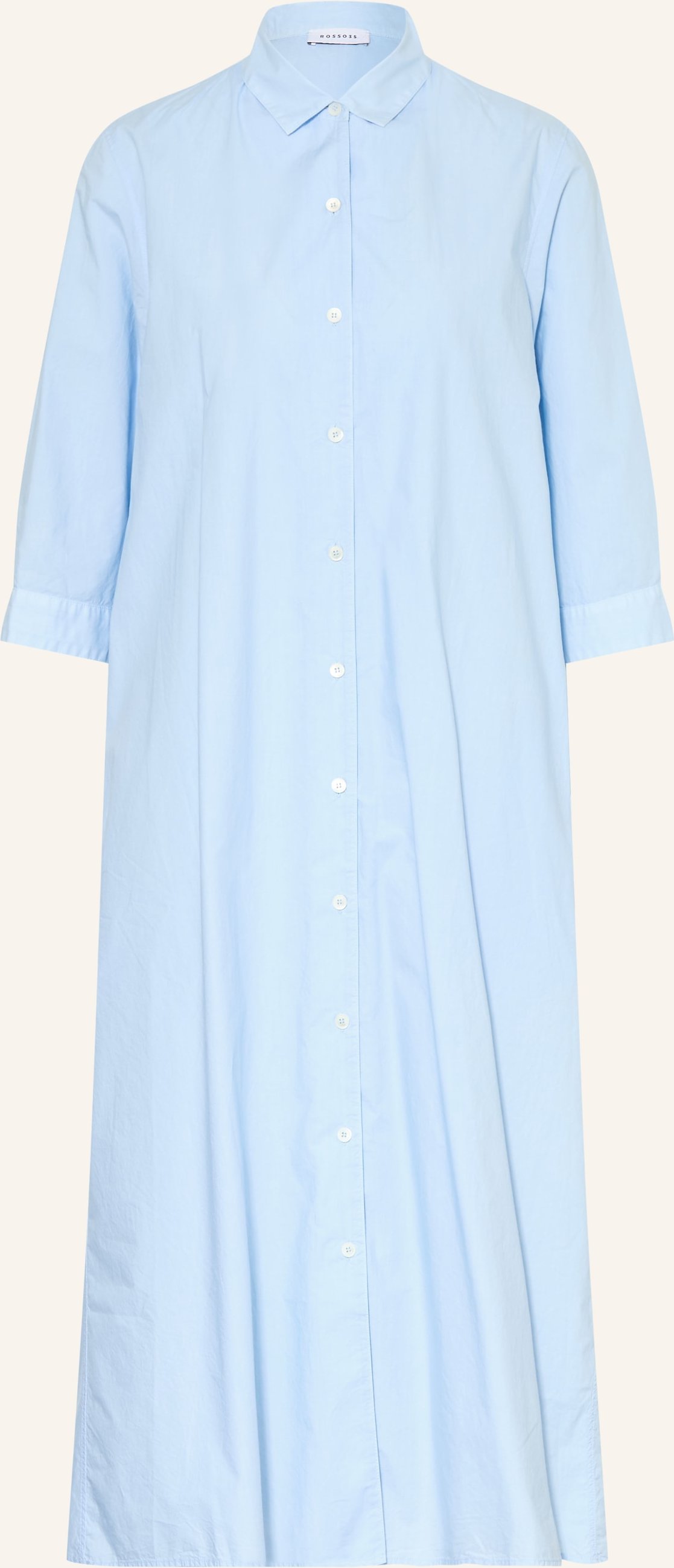 rosso35 Hemdblusenkleid Mit 3/4-Arm blau