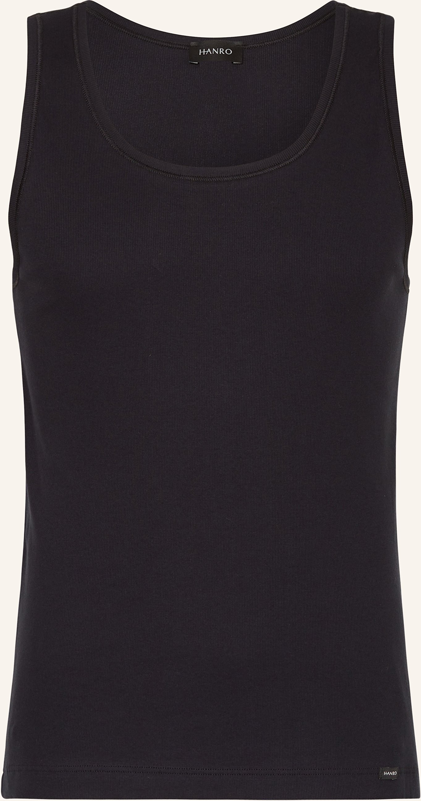 Hanro Unterhemd Cotton Essentials schwarz