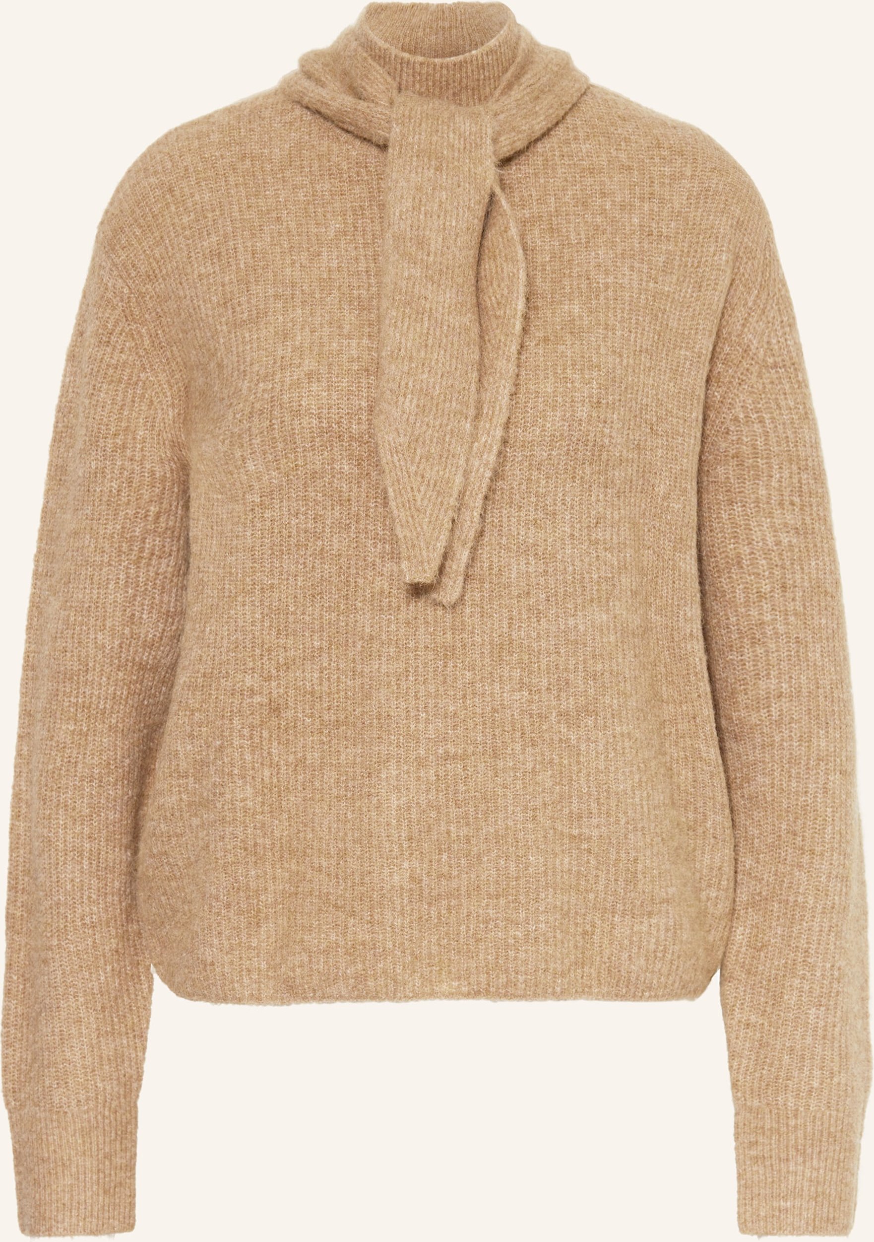 Opus Pullover Parf Mit Abnehmbarer Schluppe beige