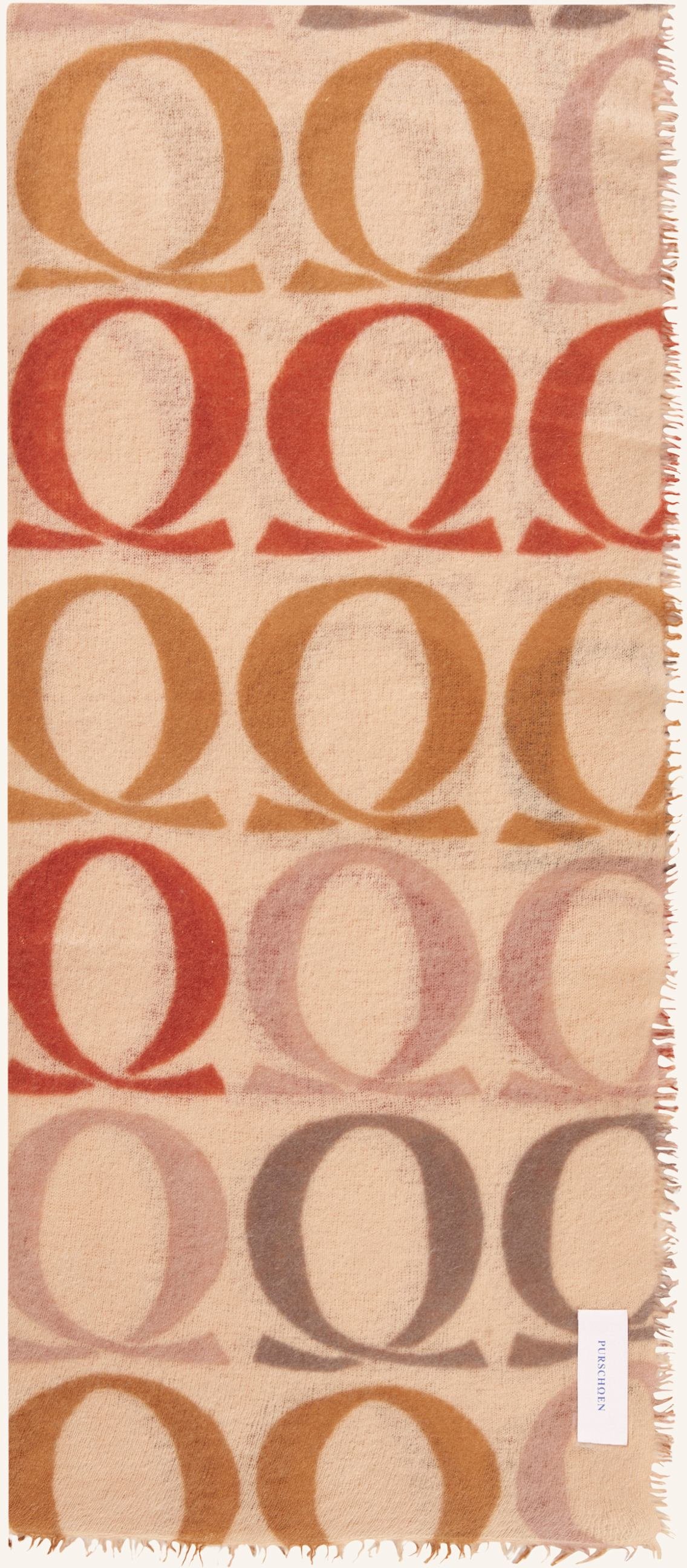 Purschoen Cashmere-Schal Logo Love Big O beige