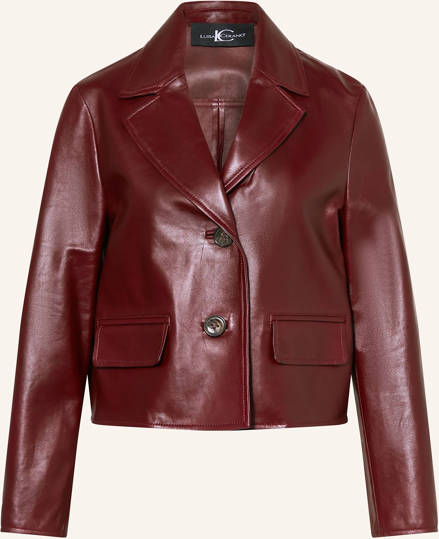 Luisa Cerano Lederjacke rot