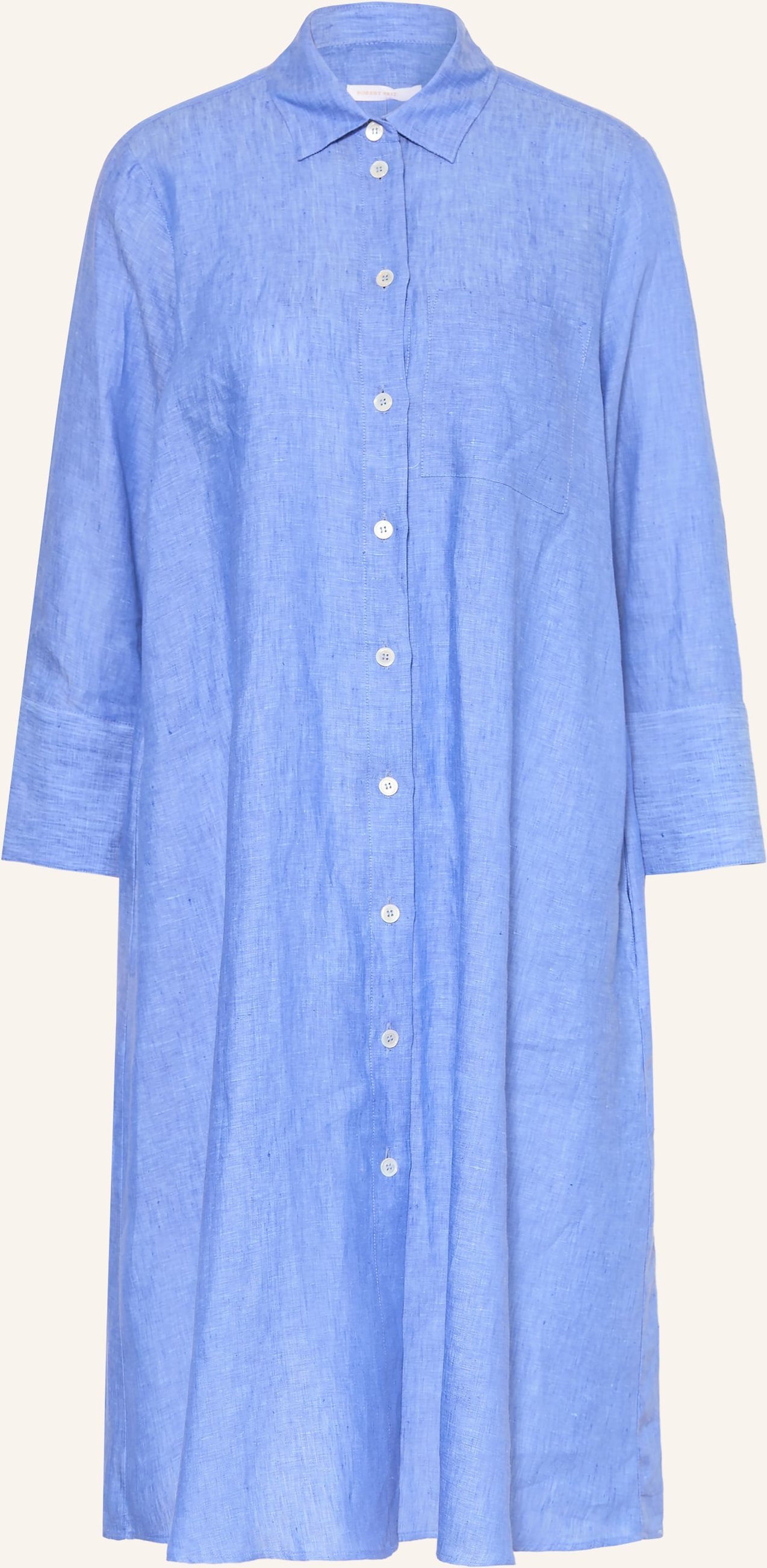 Robert Friedman Hemdblusenkleid Aus Leinen blau