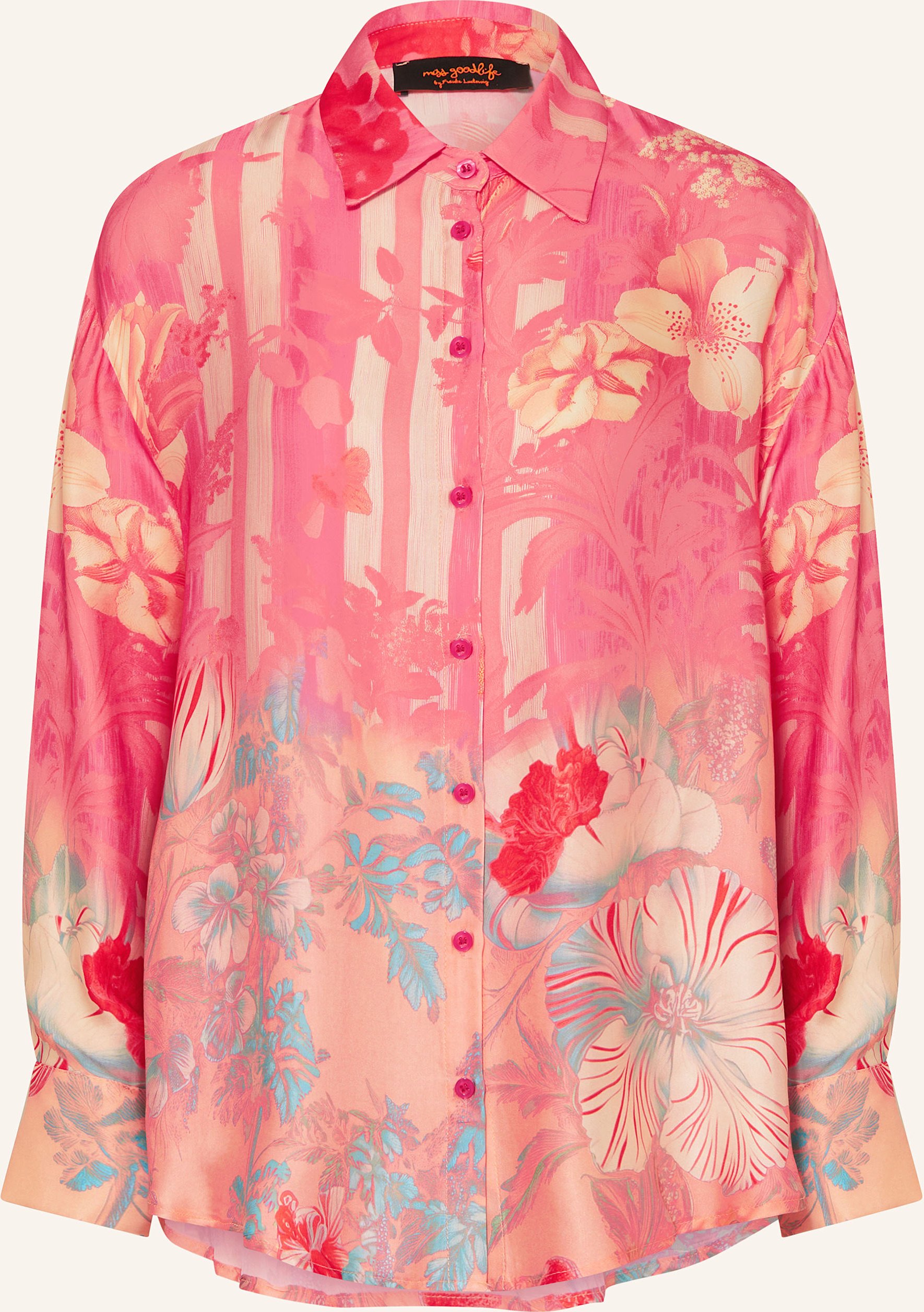 Miss Goodlife Satinbluse pink