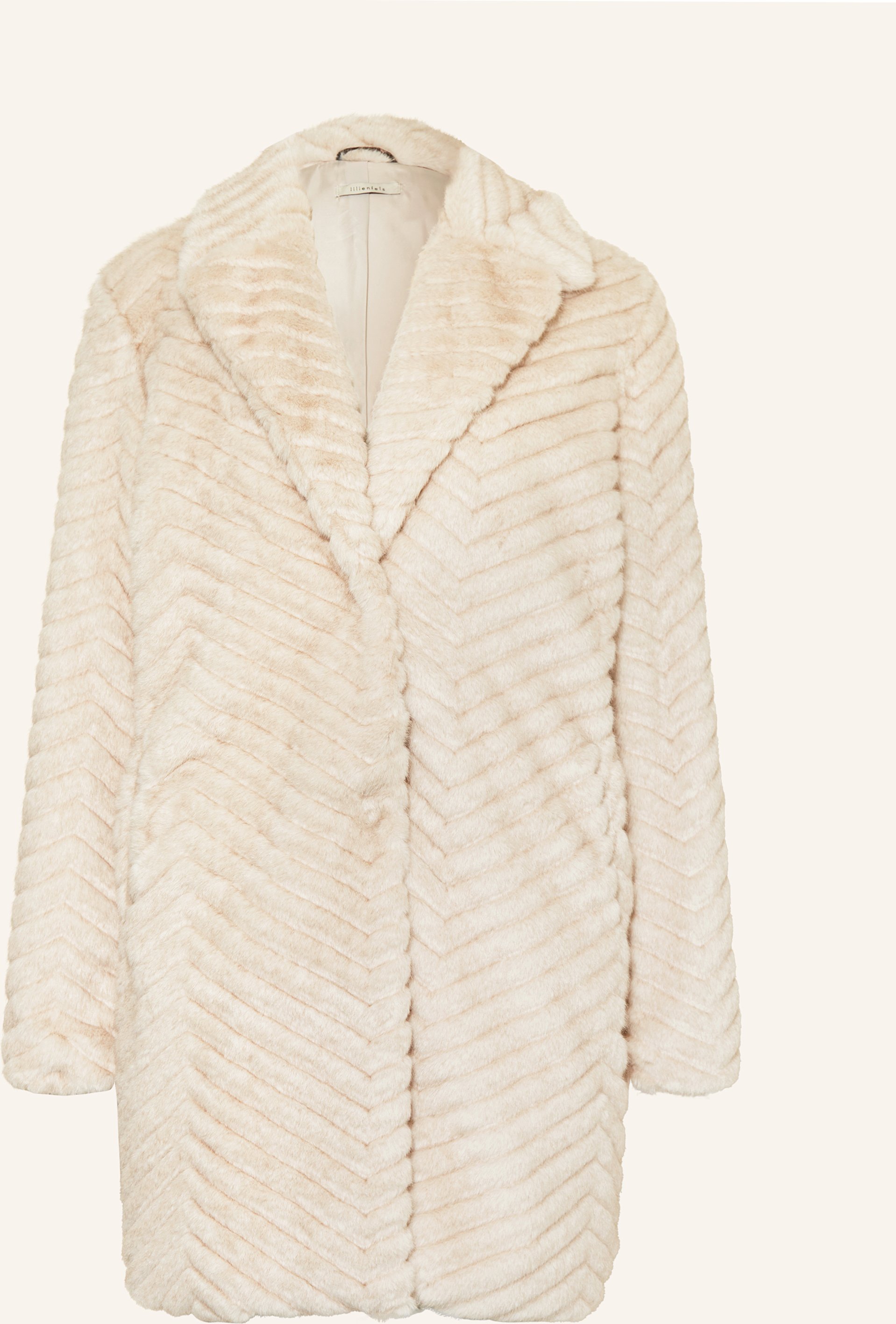 Lilienfels Kunstpelz-Mantel beige