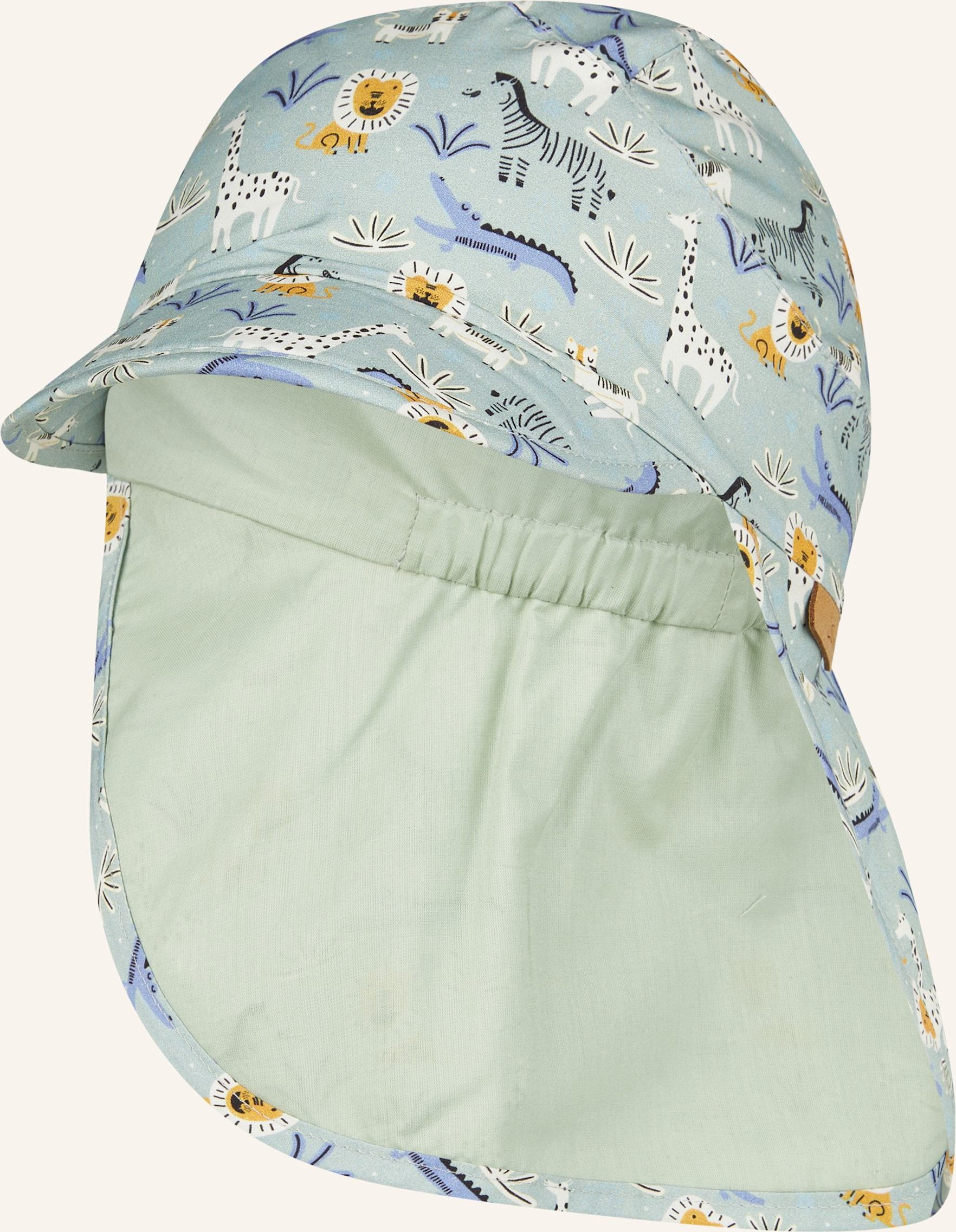 Sterntaler Schirmmütze Mit Nackenschutz Zootiere gruen