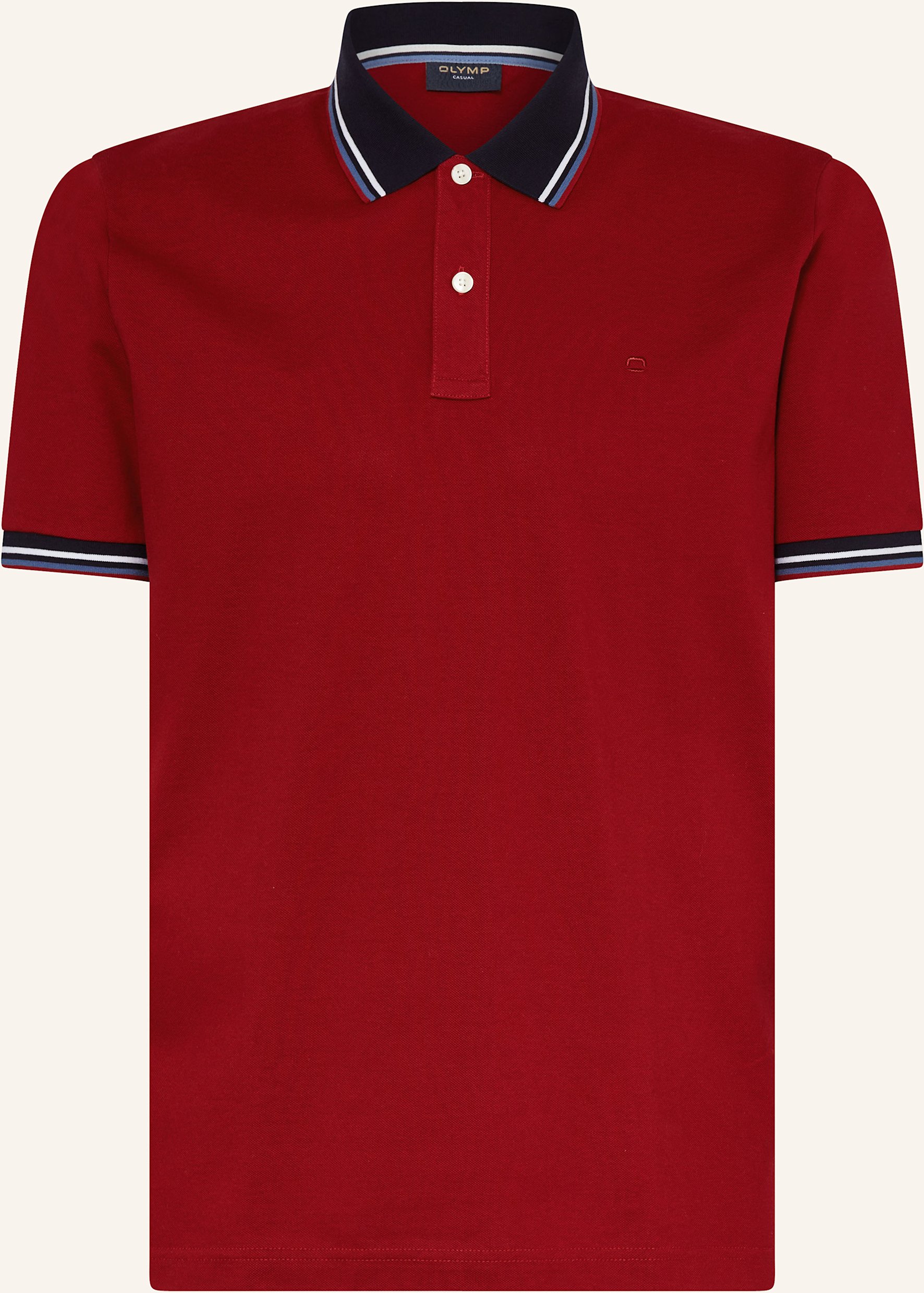 Olymp Piqué-Poloshirt Casual Fit rot