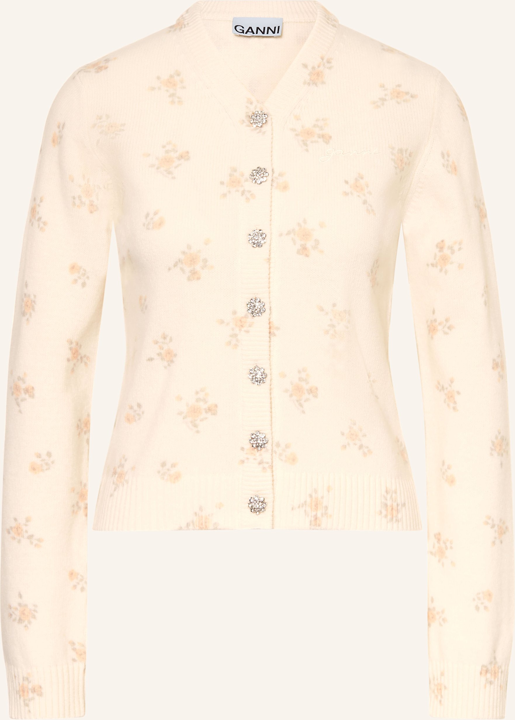 Thumbnail - Ganni Strickjacke weiss