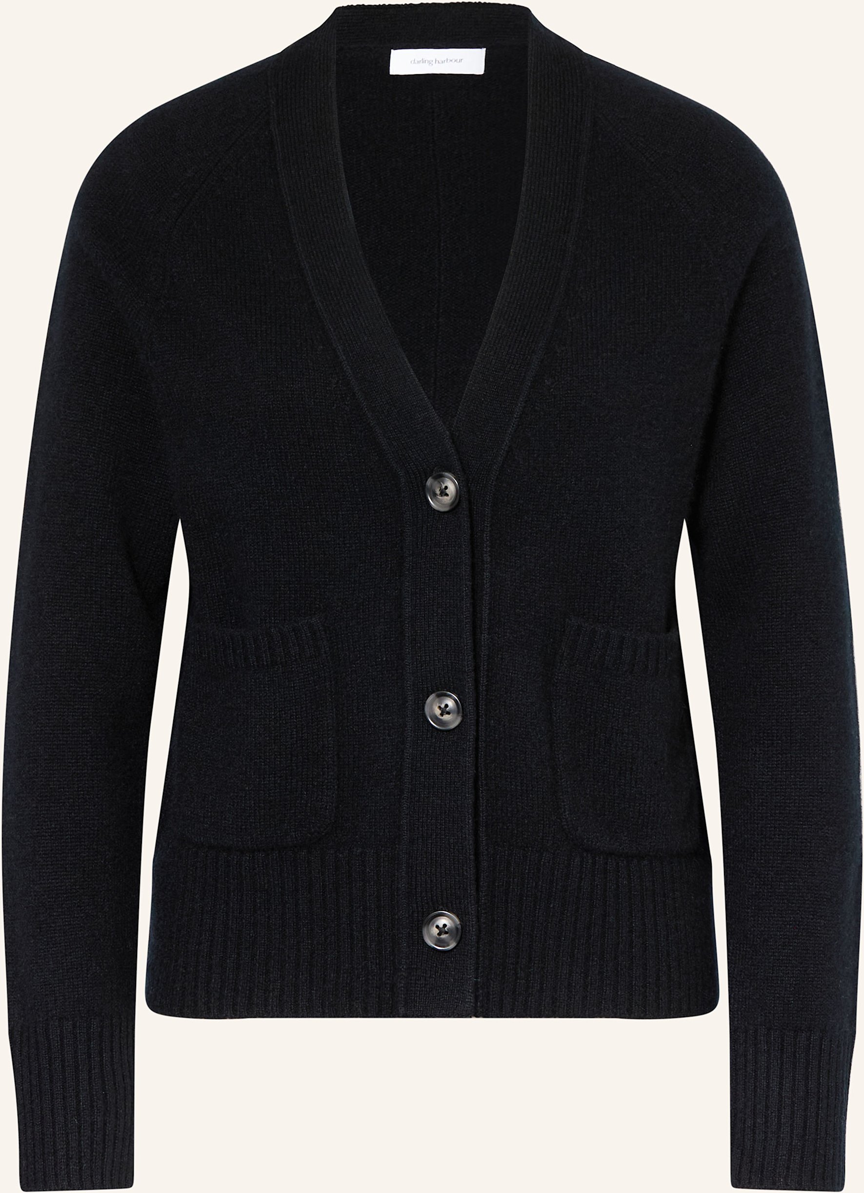 Darling Harbour Strickjacke Aus Cashmere schwarz