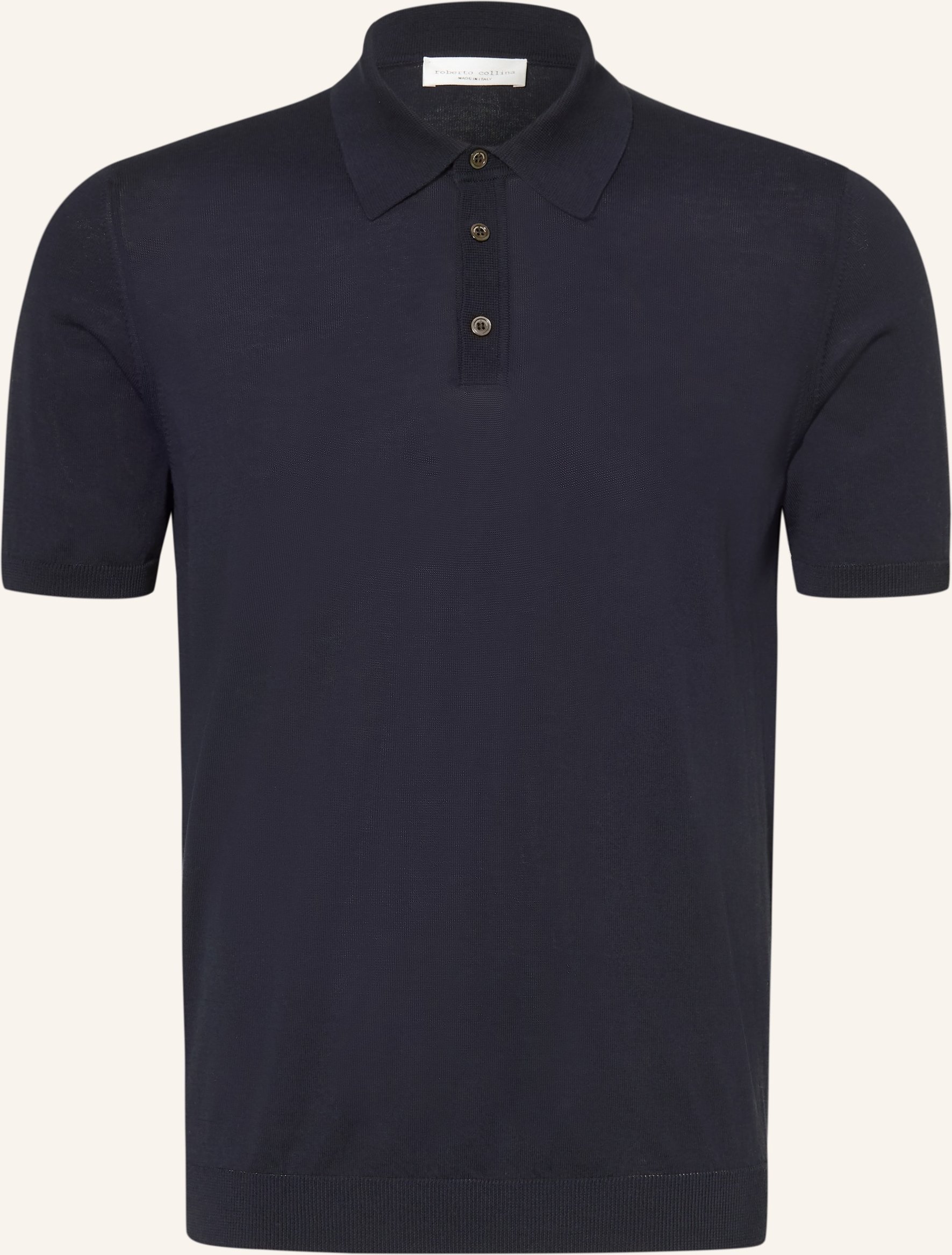 Roberto Collina Strick-Poloshirt blau